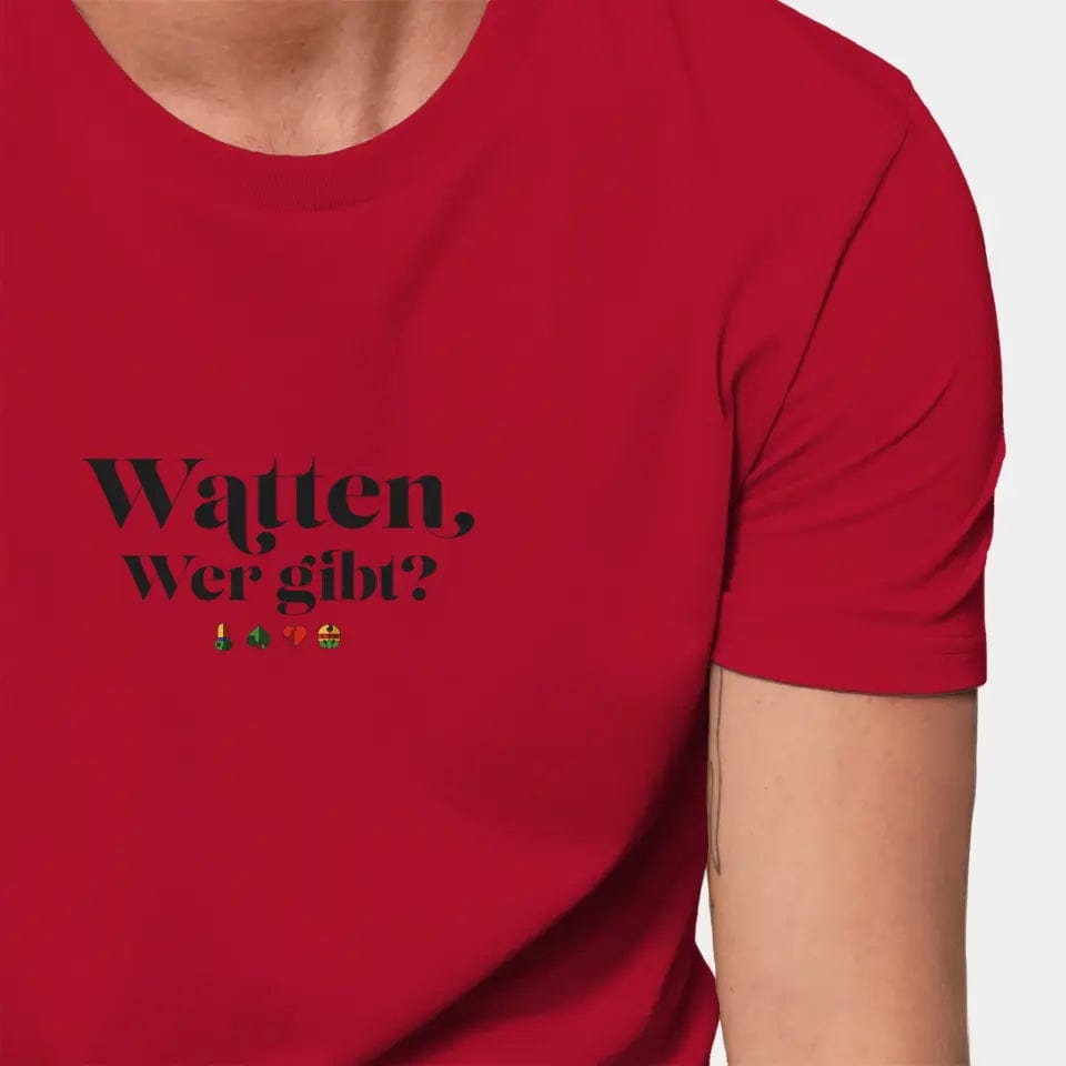 Personalisiertes T-Shirt "Watten - Wer gibt?" - Customizer Stanley/Stella Creator / red / XXS von TeeInBlue