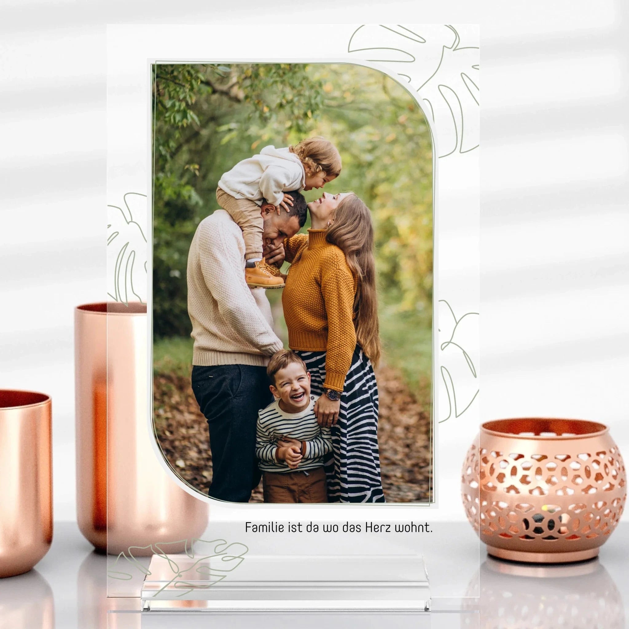 Family Aufsteller aus Glas - Aufsteller Acrylglas-Fotoaufsteller - Hoch-/Querformat / Hochformat / 13x20 cm von Schmidt Digitaldruck GmbH