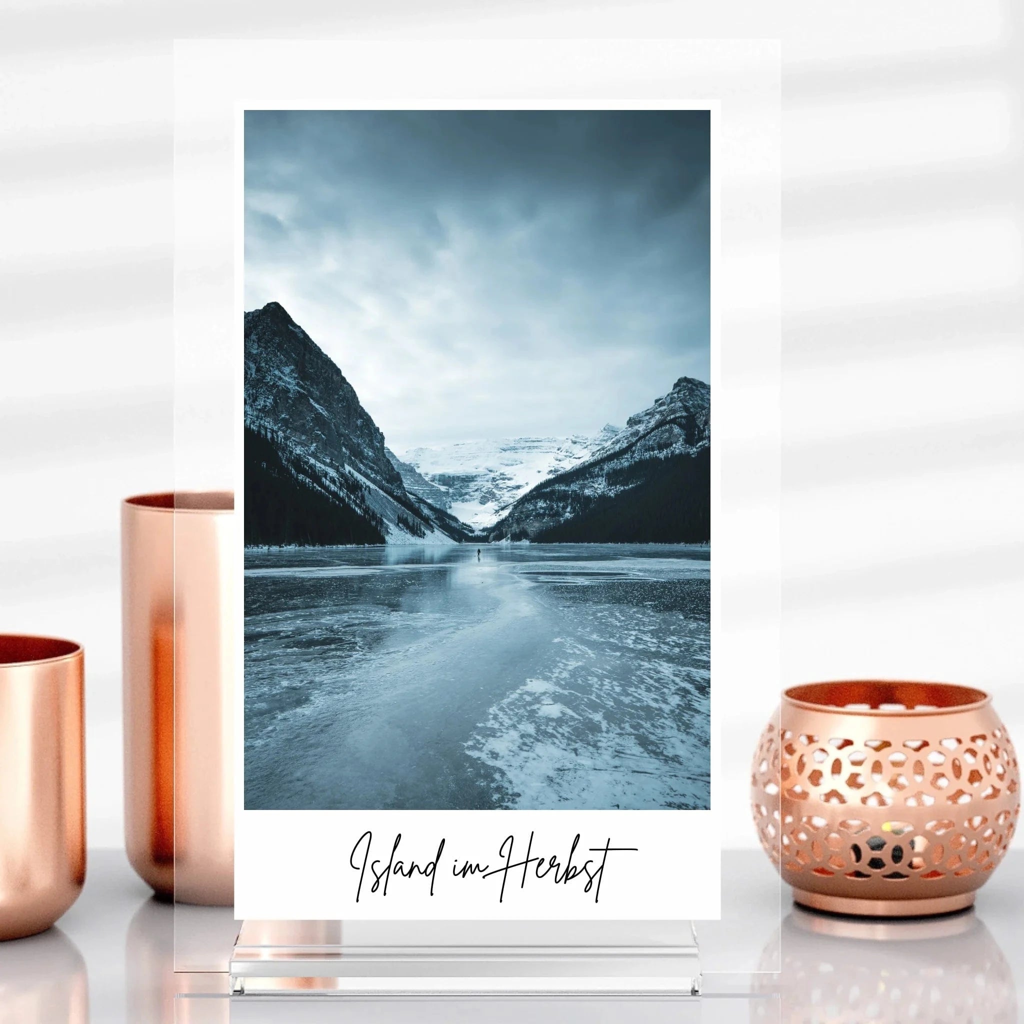 Moderner Fotoaufsteller aus Glas - Aufsteller Acrylglas-Fotoaufsteller - Hoch-/Querformat / Hochformat / 13x20 cm von Schmidt Digitaldruck GmbH