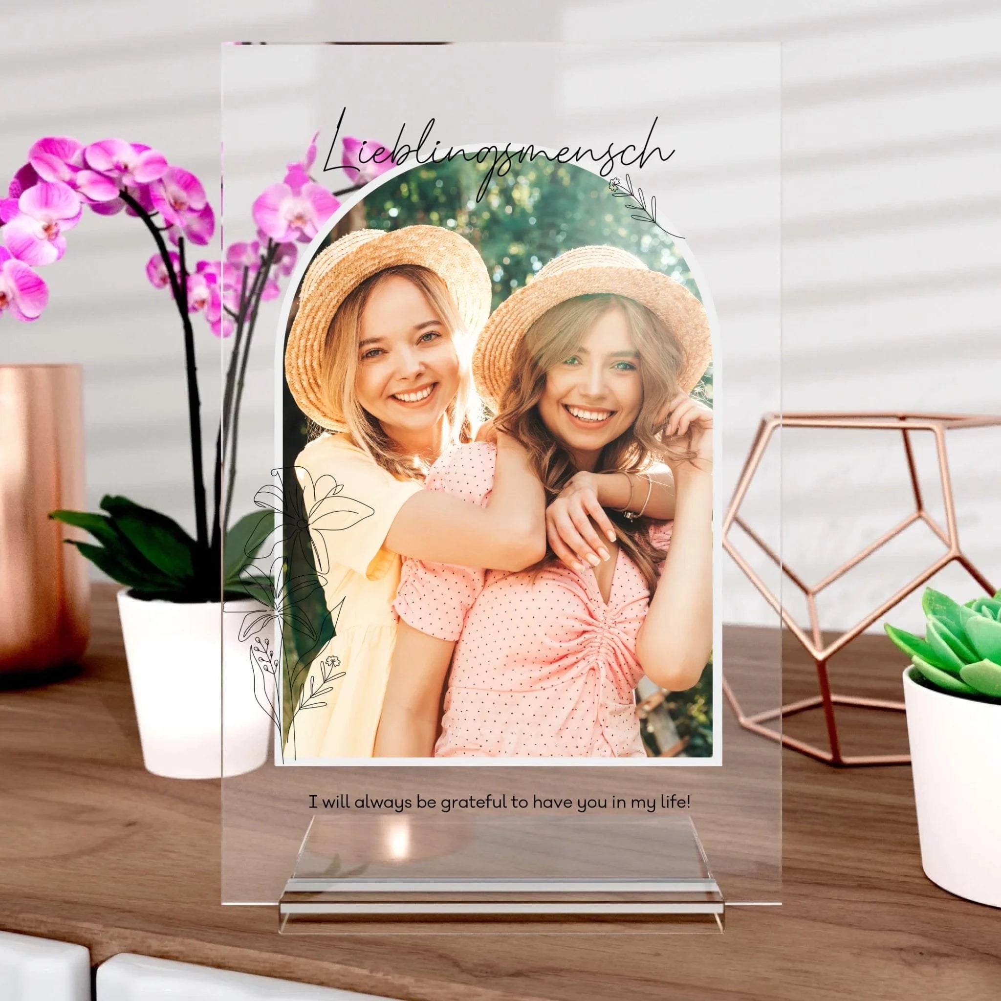 Flower Aufsteller aus Glas - Aufsteller Acrylglas-Fotoaufsteller - Hoch-/Querformat / Hochformat / 20x30 cm von Schmidt Digitaldruck GmbH