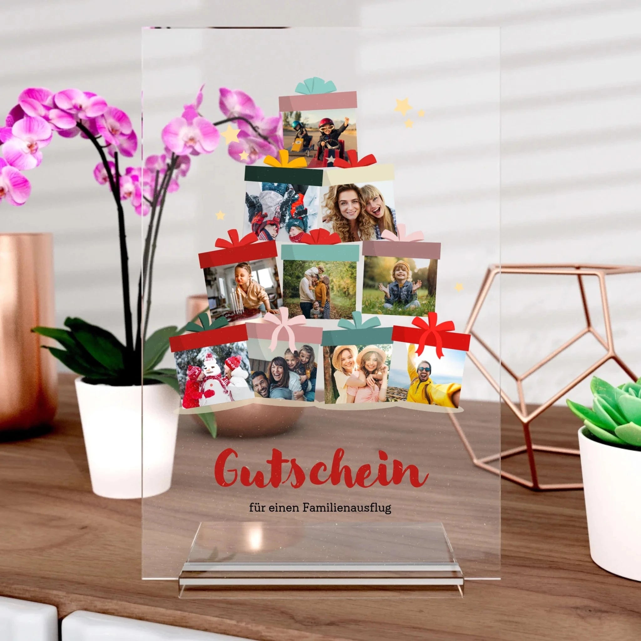 Geschenk Aufsteller aus Glas - Aufsteller Acrylglas-Fotoaufsteller - Hoch-/Querformat / Hochformat / 20x30 cm von Schmidt Digitaldruck GmbH