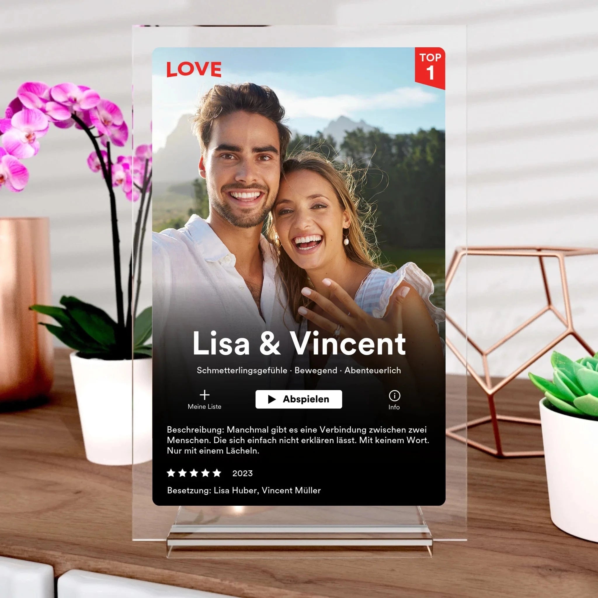 Netflix Film Cover mit Bild als Geschenk - Aufsteller Acrylglas-Fotoaufsteller - Hoch-/Querformat / Hochformat / 20x30 cm von Schmidt Digitaldruck GmbH