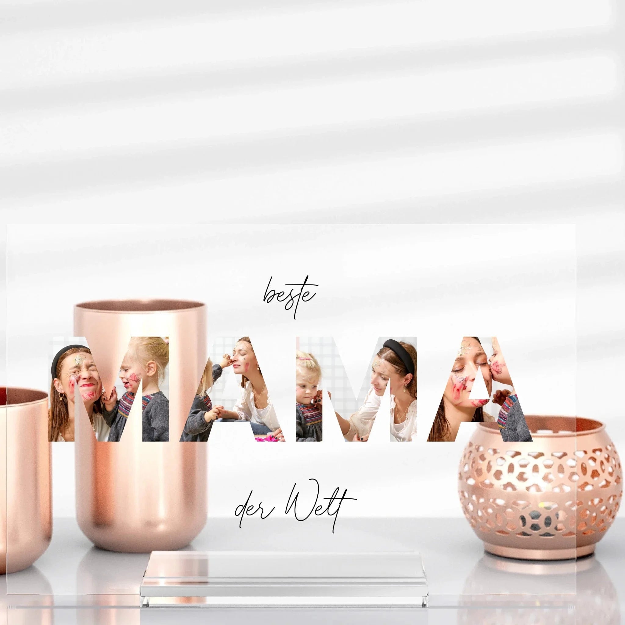 Mama Bild-Aufsteller aus Glas - Aufsteller Acrylglas-Fotoaufsteller - Hoch-/Querformat / Querformat / 13x20 cm von Schmidt Digitaldruck GmbH