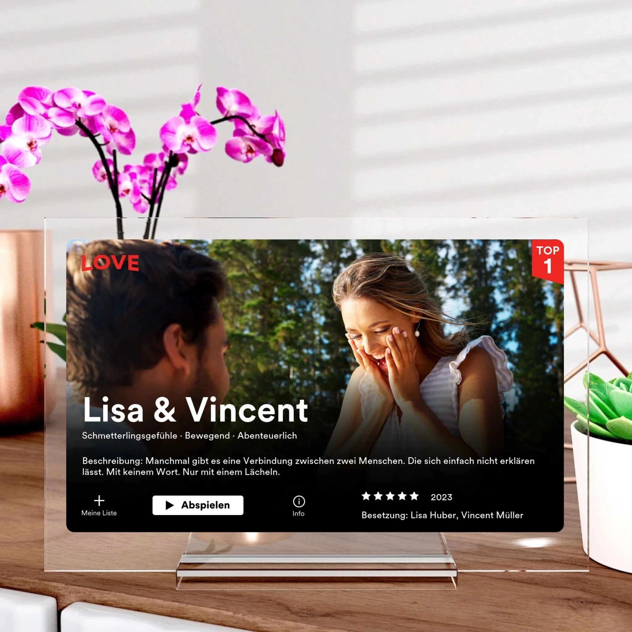 Netflix Film Cover mit Bild als Geschenk - Aufsteller Acrylglas-Fotoaufsteller - Hoch-/Querformat / Querformat / 20x30 cm von Schmidt Digitaldruck GmbH