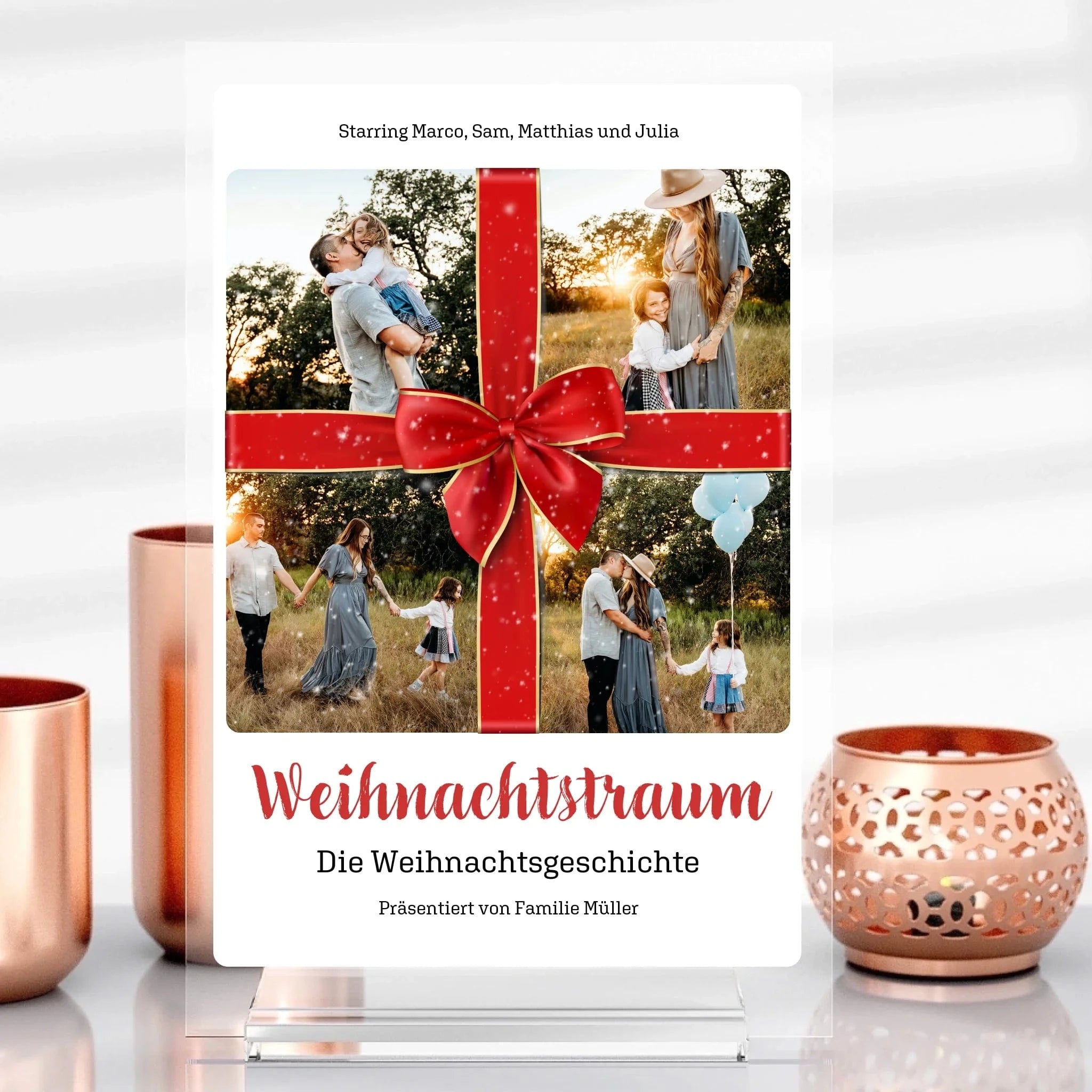 Weihnachtsfilm-Poster als Geschenk - Aufsteller Acrylglas-Fotoaufsteller / Transparent / 13x20 cm von Schmidt Digitaldruck GmbH