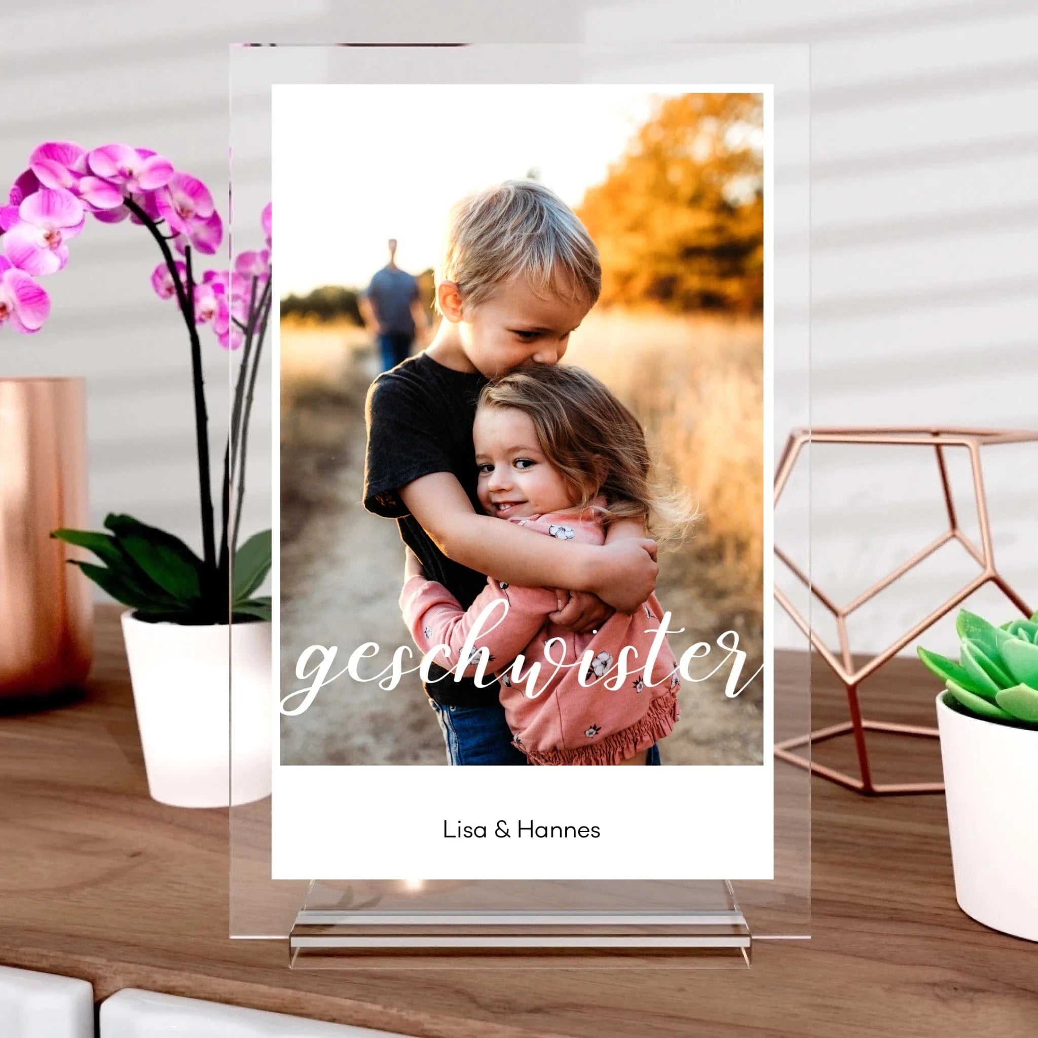 Familien-Aufsteller aus Glas - Aufsteller von Schmidt Digitaldruck GmbH
