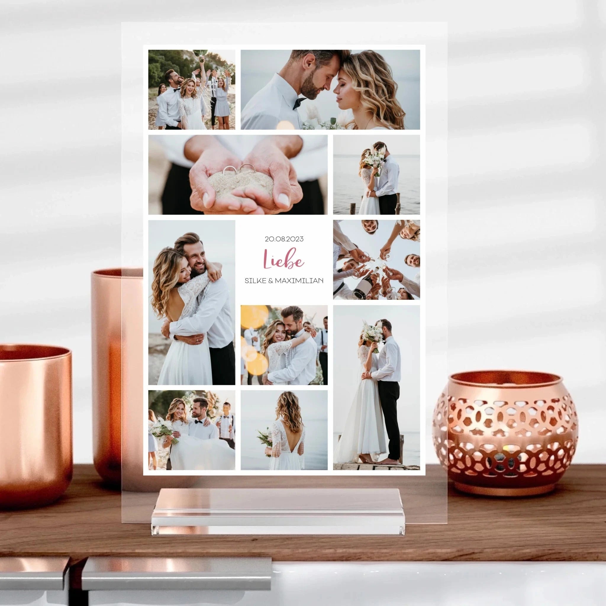 Geschenk-Collage Aufsteller aus Glas - Aufsteller von Schmidt Digitaldruck GmbH
