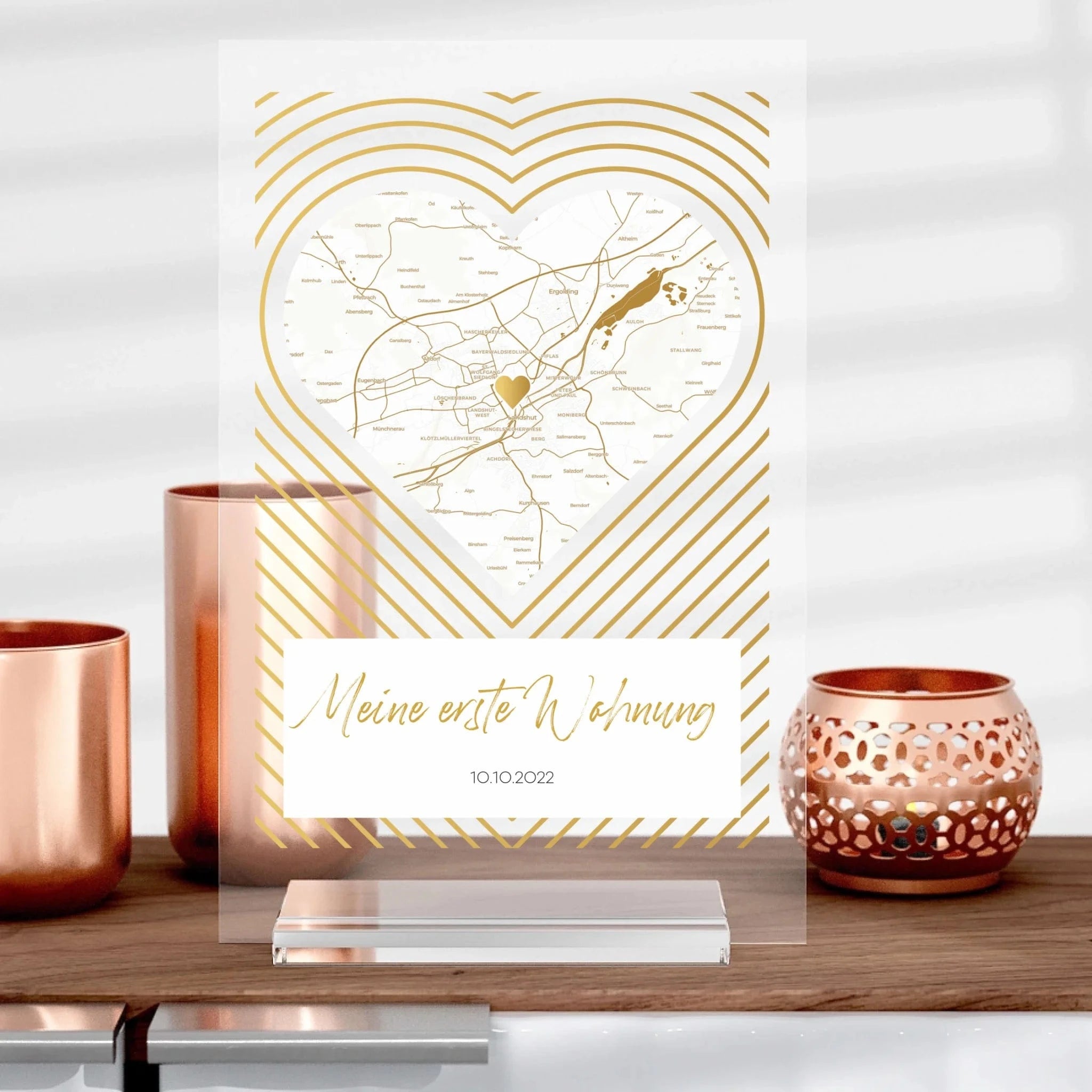 Herz-Aufsteller aus Glas - Aufsteller von Schmidt Digitaldruck GmbH