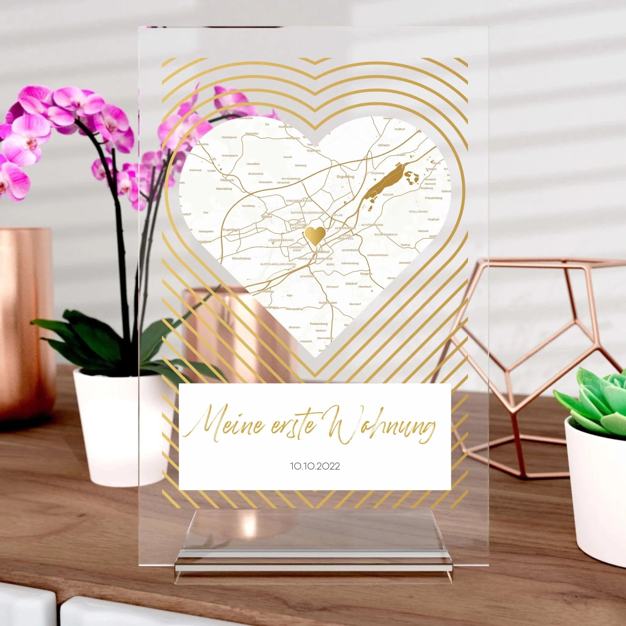 Herz-Aufsteller aus Glas - Aufsteller von Schmidt Digitaldruck GmbH