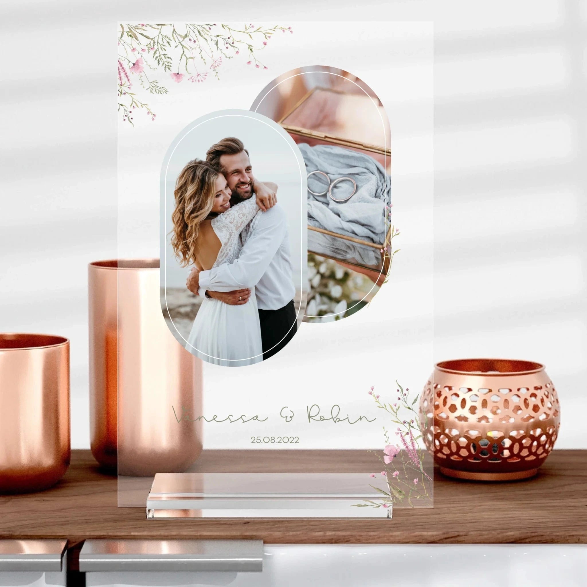 Just Married Aufsteller aus Glas - Aufsteller von Schmidt Digitaldruck GmbH