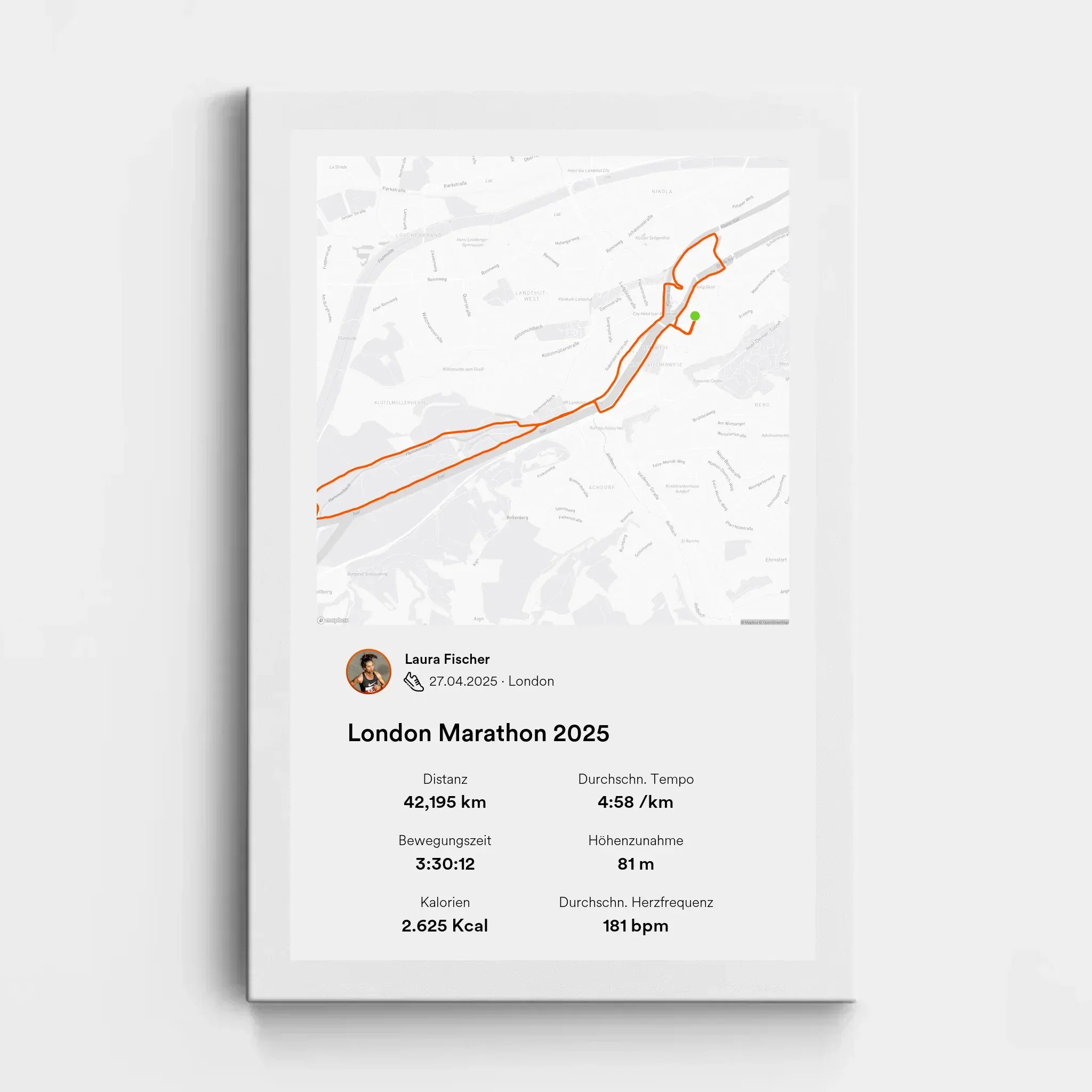 GPX Sportmoment - Aufsteller Leinwand Standard / Ohne / 20 x 30 cm von Schmidt Digitaldruck GmbH