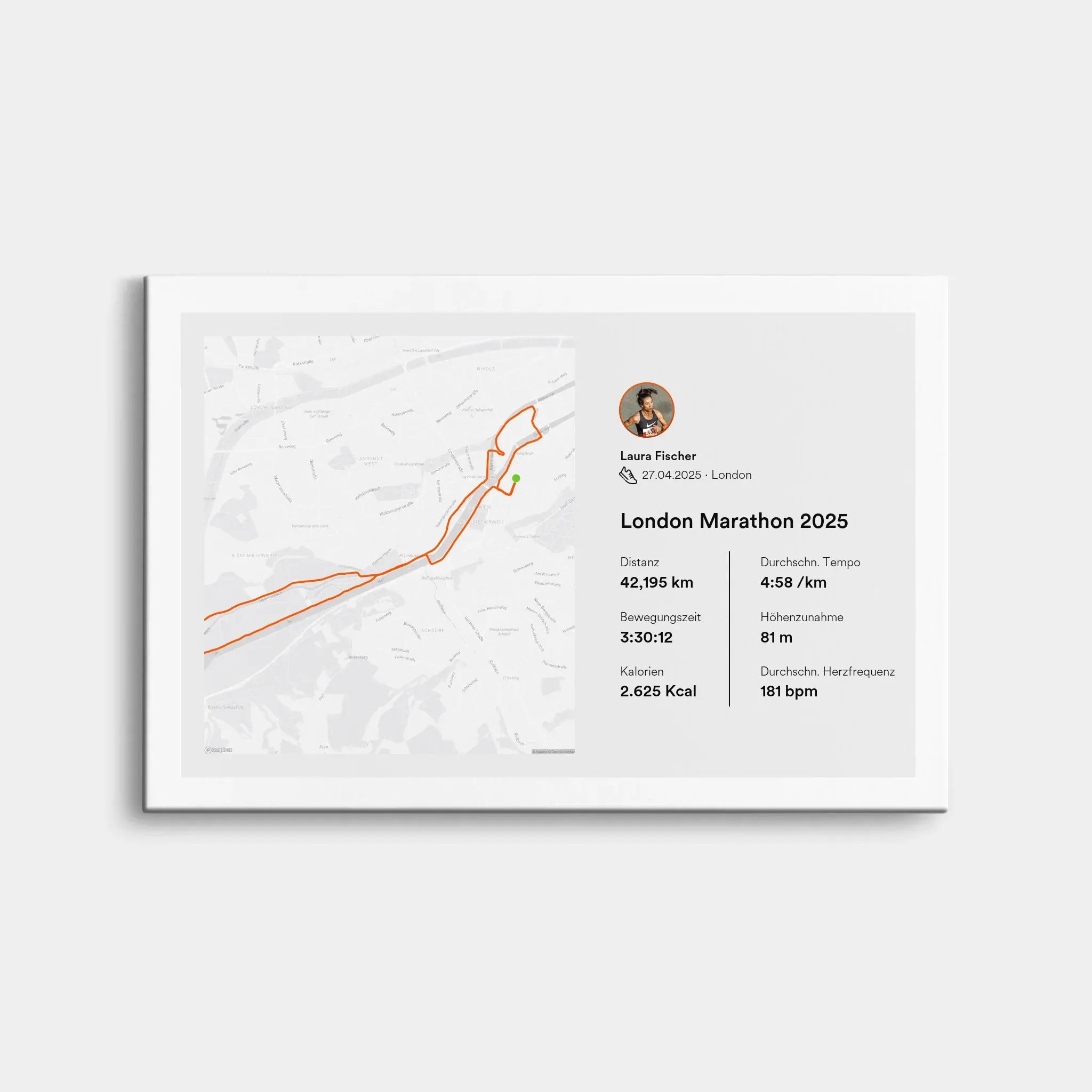 GPX Sportmoment - Aufsteller Leinwand Standard / Ohne / 30 x 20 cm von Schmidt Digitaldruck GmbH
