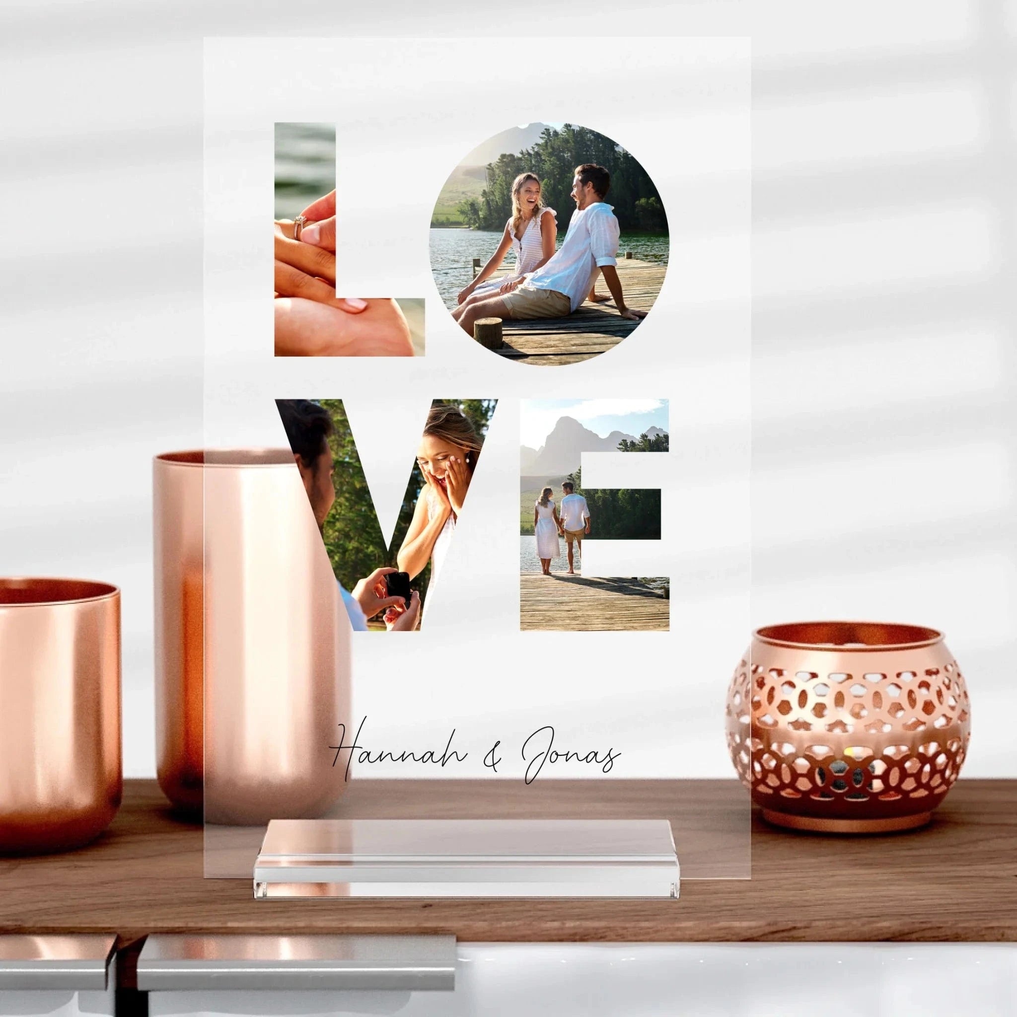 LOVE Aufsteller aus Glas - Aufsteller von Schmidt Digitaldruck GmbH