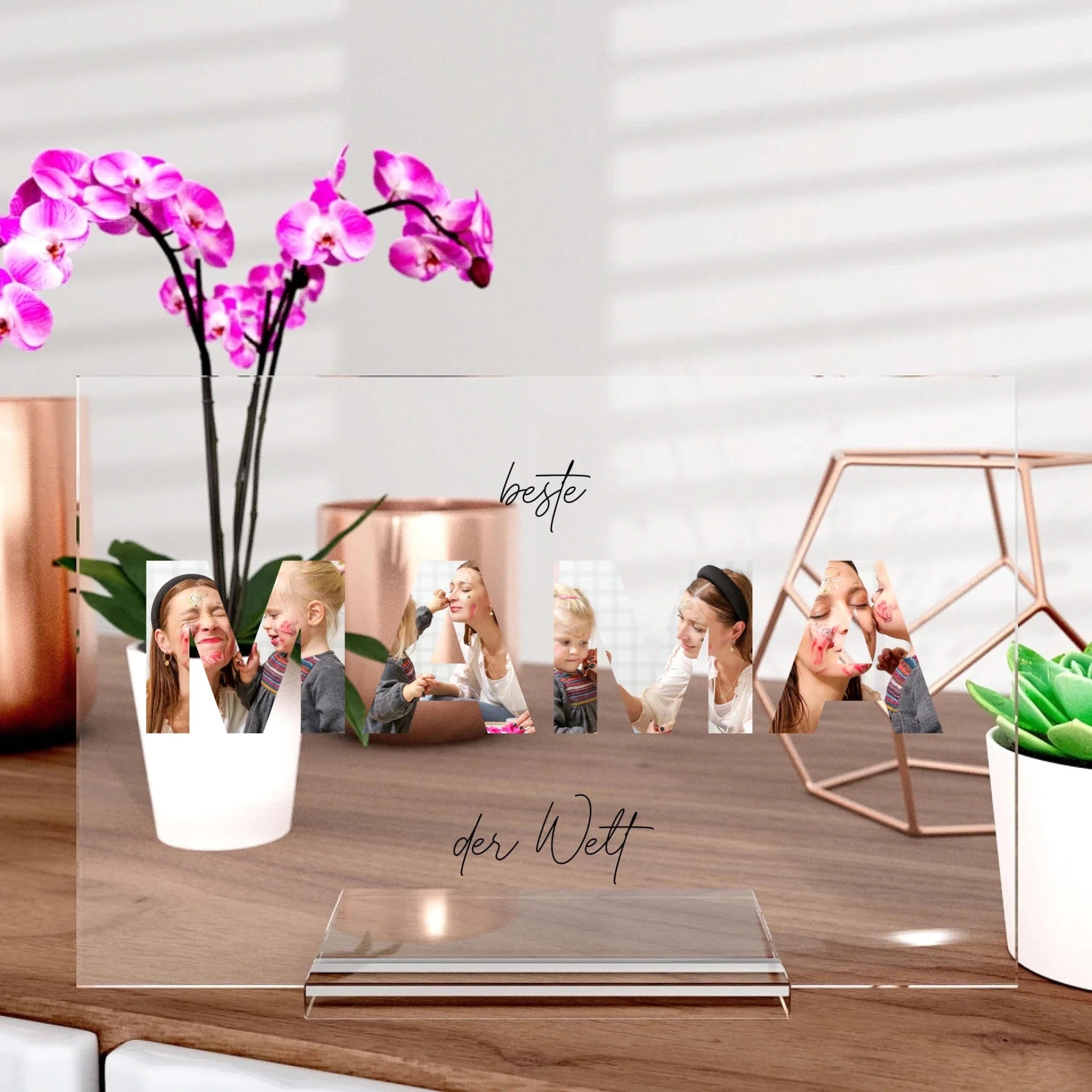 Mama Bild-Aufsteller aus Glas - Aufsteller von Schmidt Digitaldruck GmbH