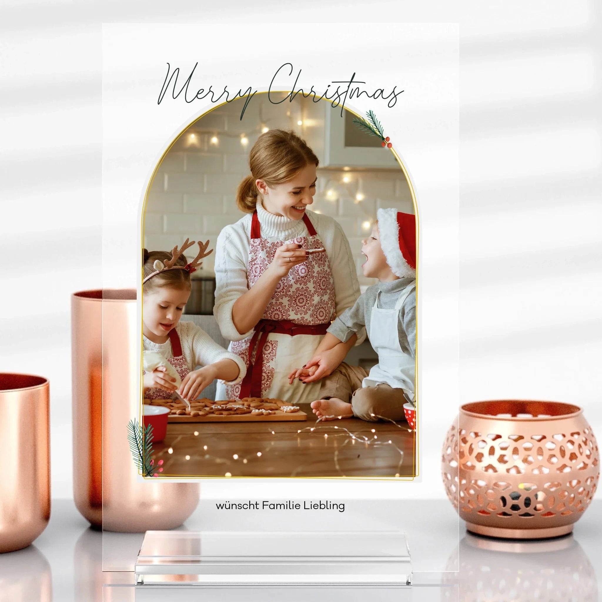 Merry Christmas Aufsteller aus Glas - Aufsteller von Schmidt Digitaldruck GmbH