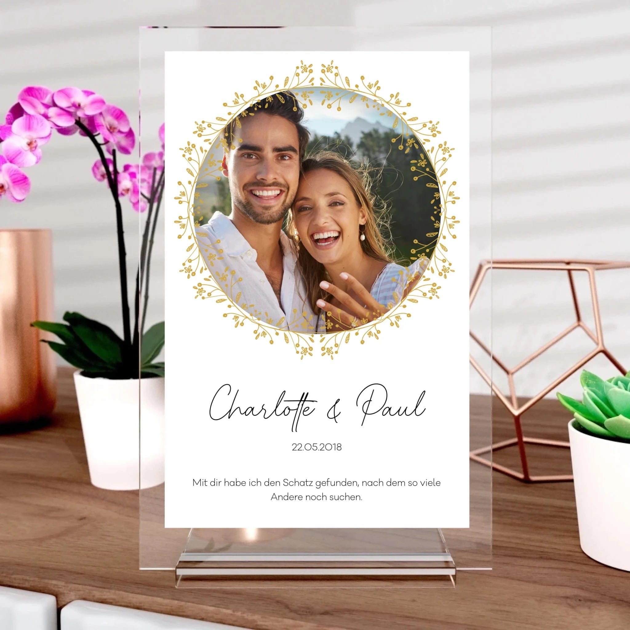 Paar Aufsteller aus Glas - Aufsteller von Schmidt Digitaldruck GmbH