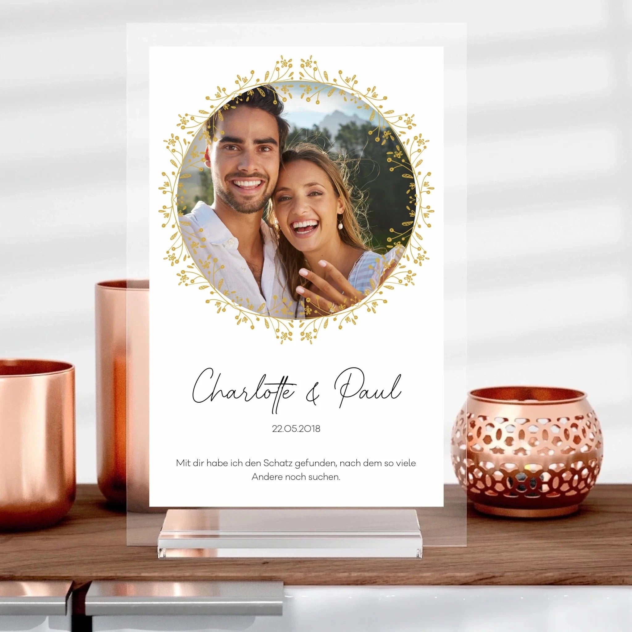 Paar Aufsteller aus Glas - Aufsteller von Schmidt Digitaldruck GmbH