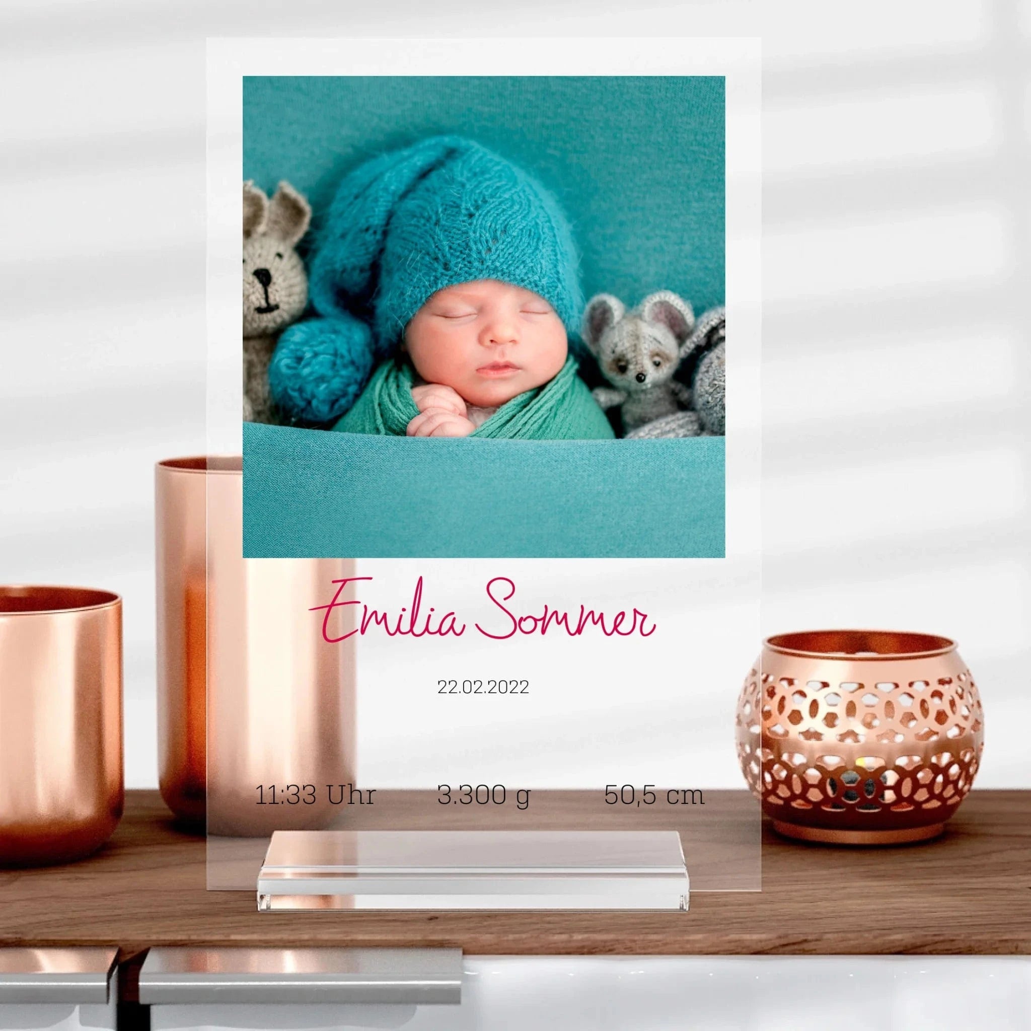 Personalisierter Baby-Aufsteller - Aufsteller von Schmidt Digitaldruck GmbH