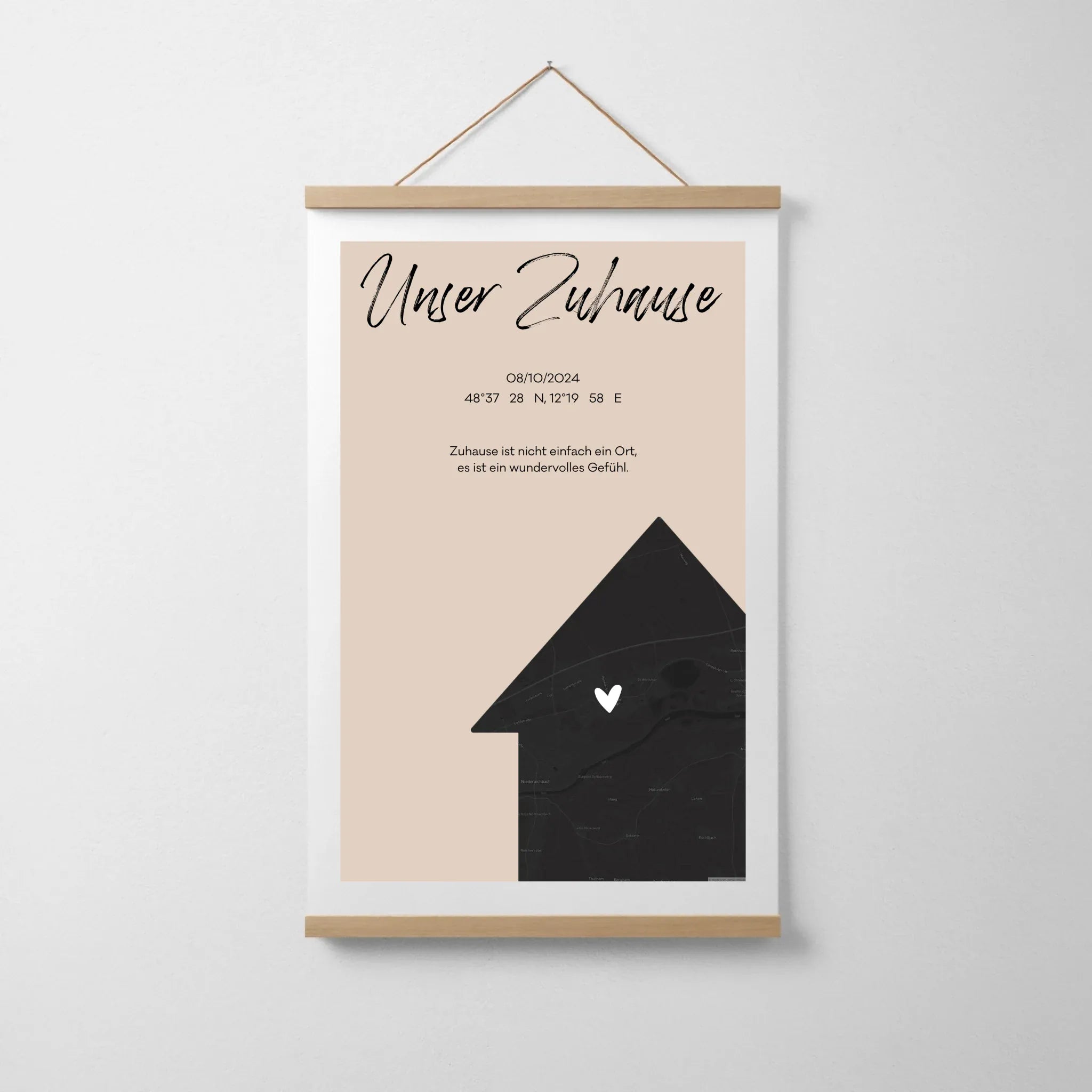 Home - Aufsteller Poster auf Canvas / Ohne / 20 x 30 cm von Schmidt Digitaldruck GmbH
