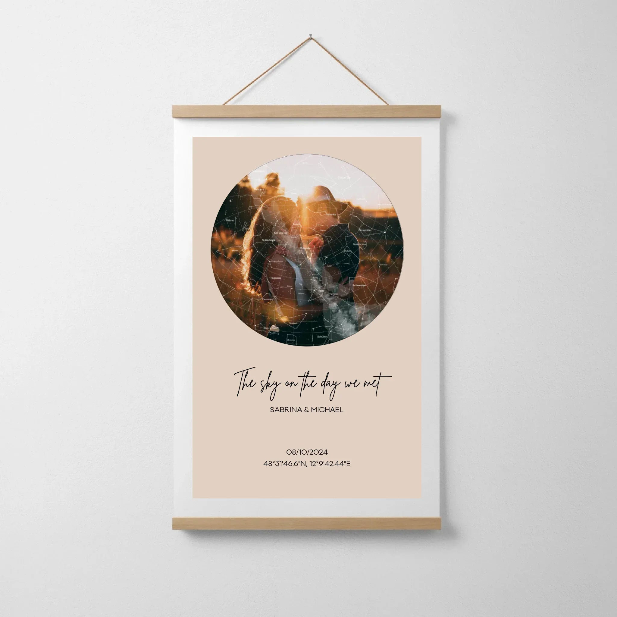 Sternbild - Aufsteller Poster auf Canvas / Ohne / 20 x 30 cm von Schmidt Digitaldruck GmbH