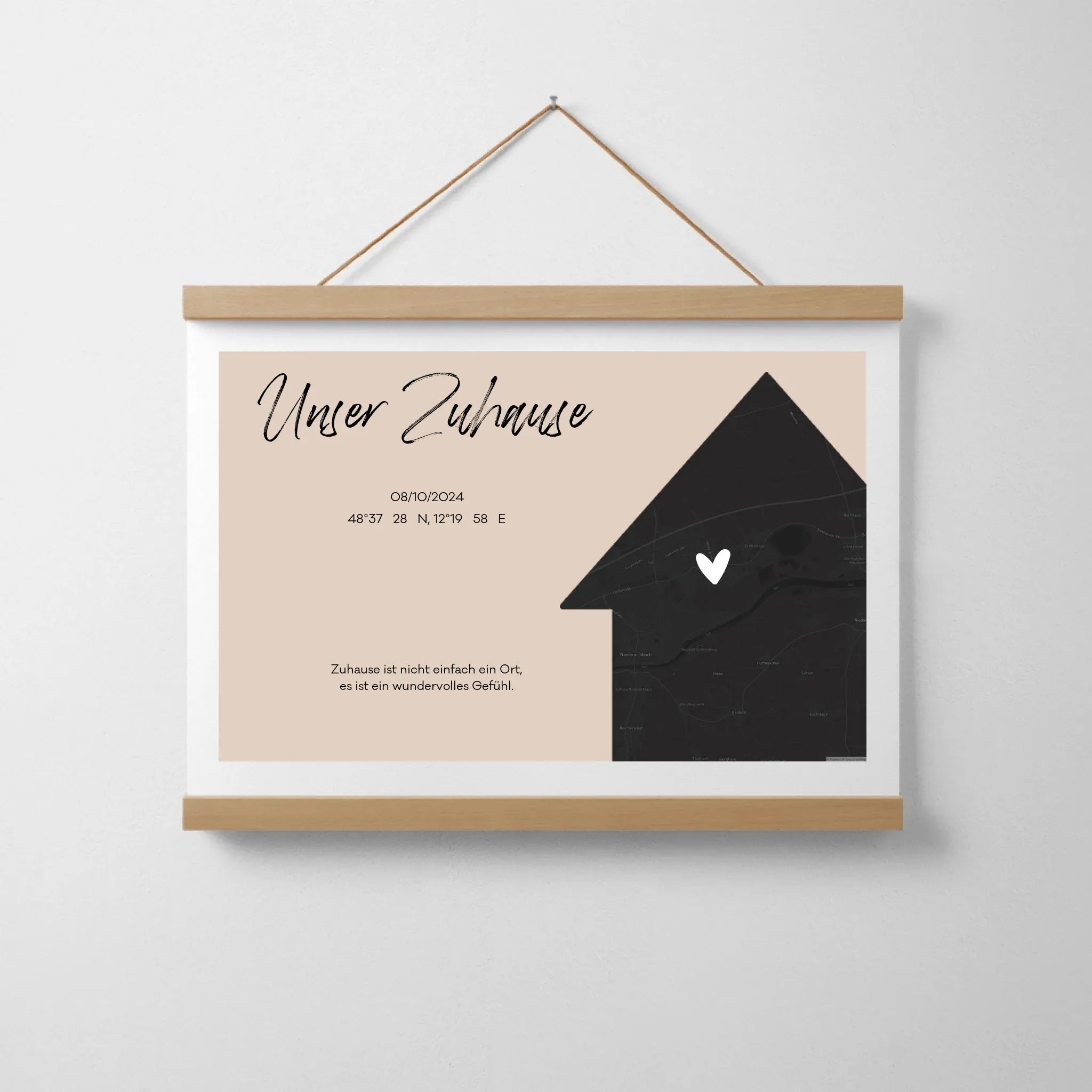 Home - Aufsteller Poster auf Canvas / Ohne / 30 x 20 cm von Schmidt Digitaldruck GmbH