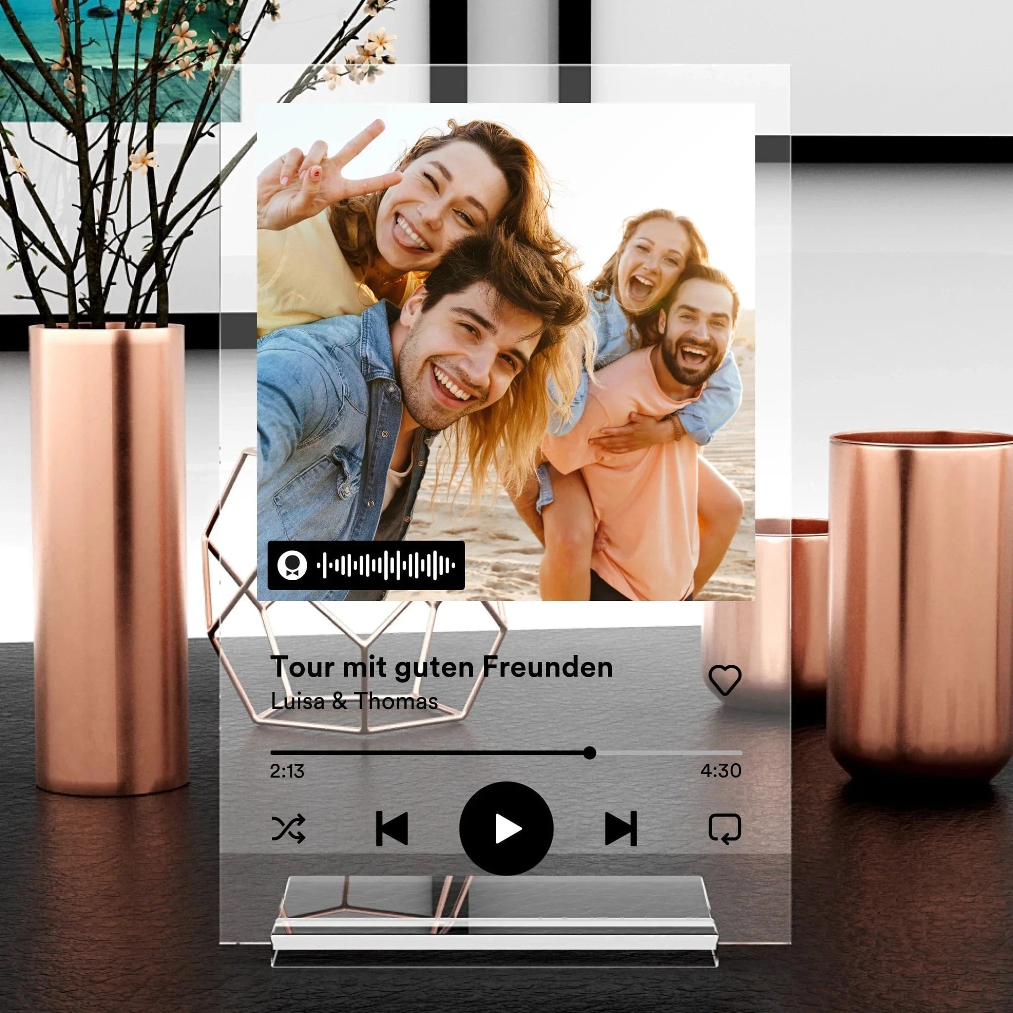 Spotify Glas mit Bild als Geschenk - Aufsteller von Schmidt Digitaldruck GmbH