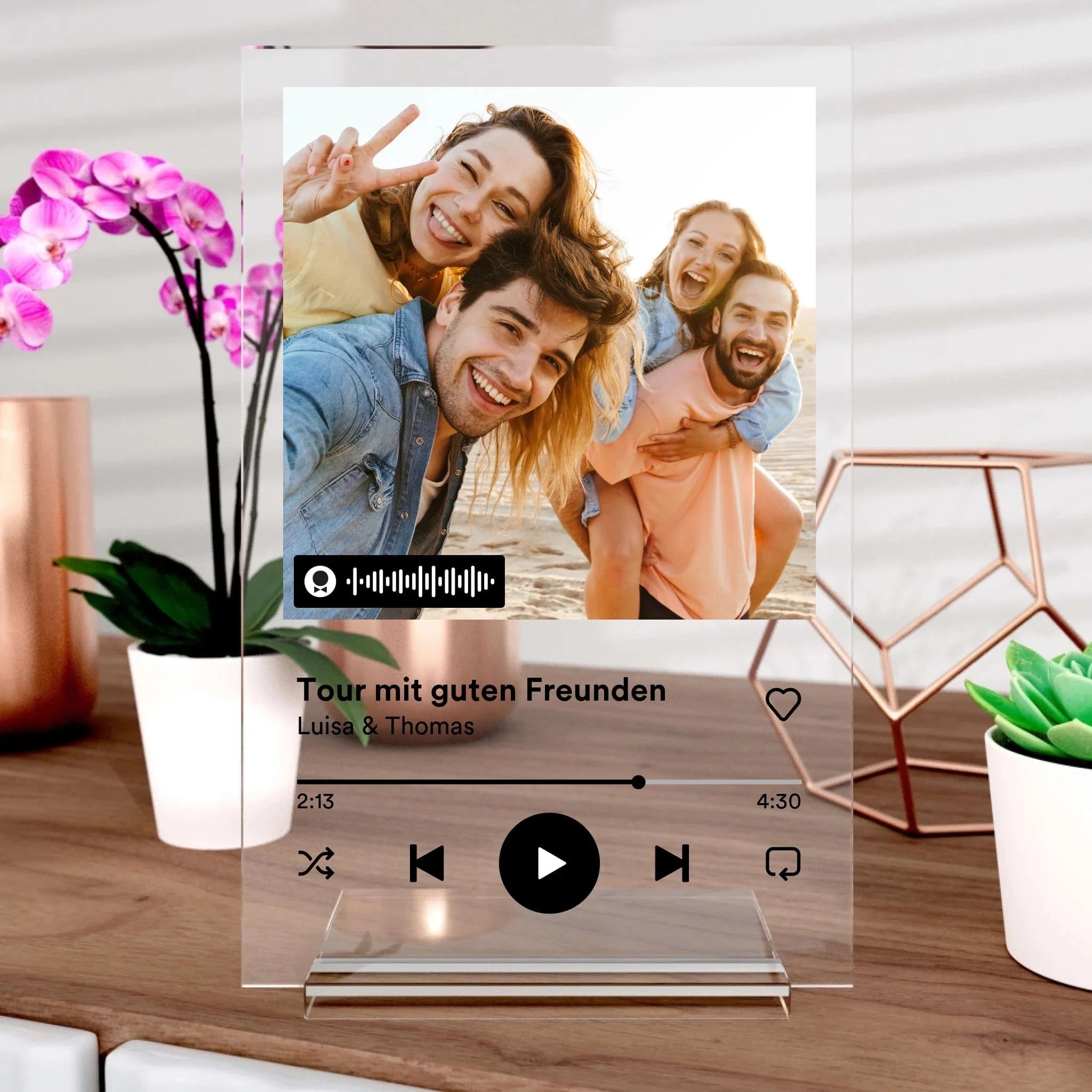 Spotify Glas mit Bild als Geschenk - Aufsteller von Schmidt Digitaldruck GmbH
