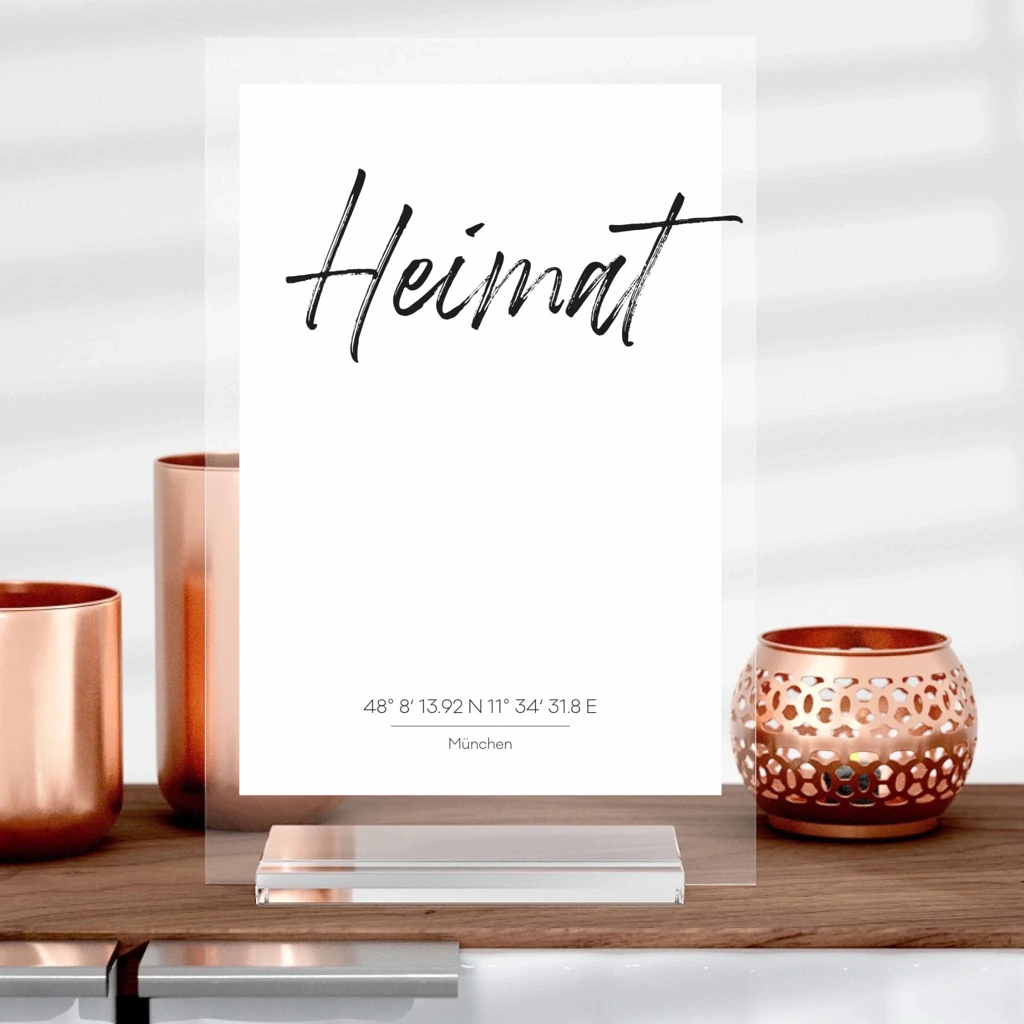 Typographie-Aufsteller aus Glas - Aufsteller von Schmidt Digitaldruck GmbH