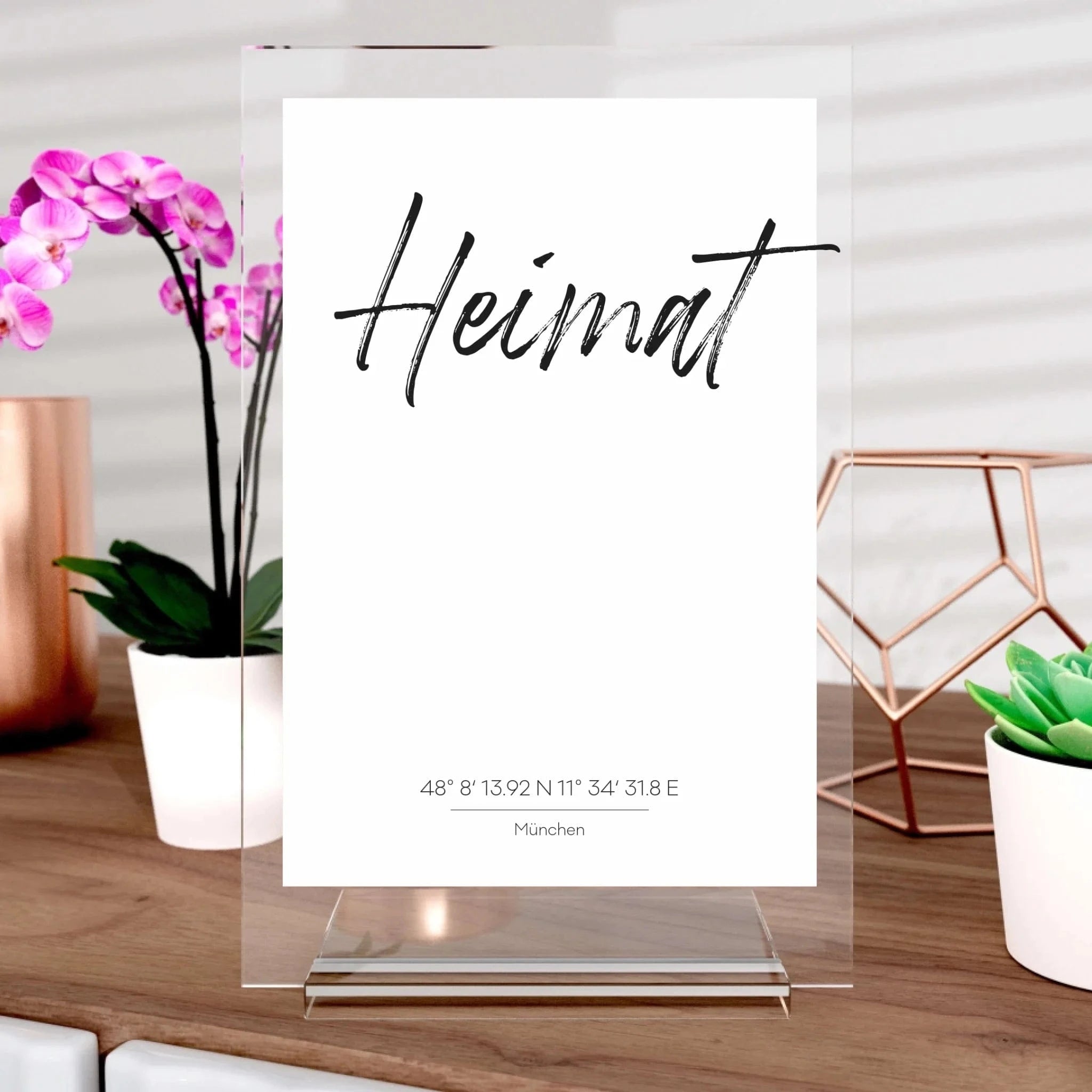 Typographie-Aufsteller aus Glas - Aufsteller von Schmidt Digitaldruck GmbH