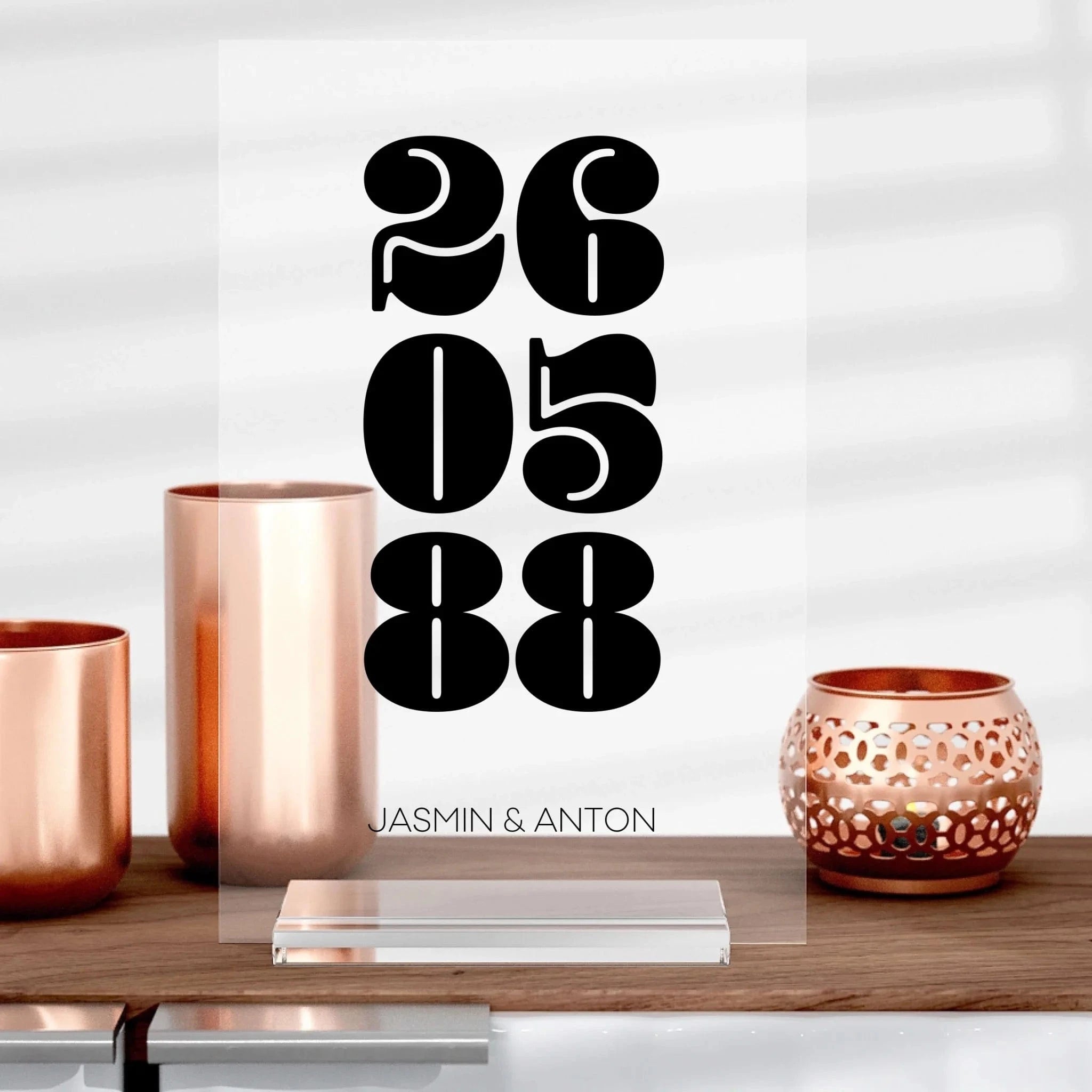 Unser-Datum Cover aus Glas - Aufsteller von Schmidt Digitaldruck GmbH