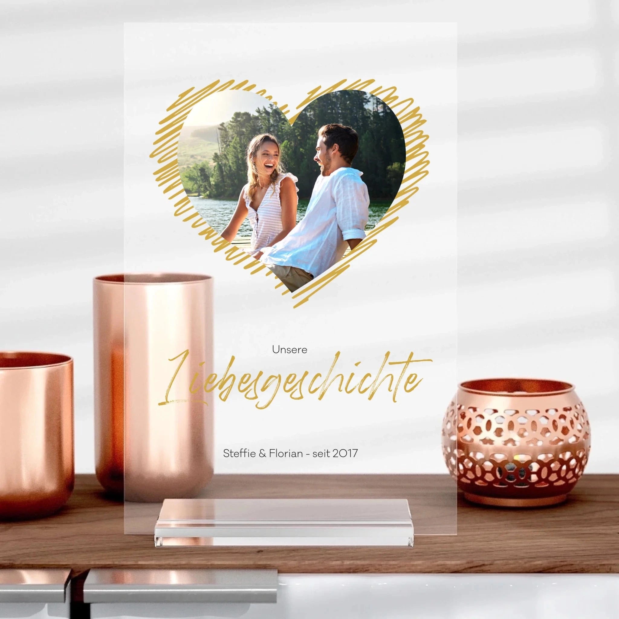 Valentinstag-Aufsteller aus Glas - Aufsteller von Schmidt Digitaldruck GmbH