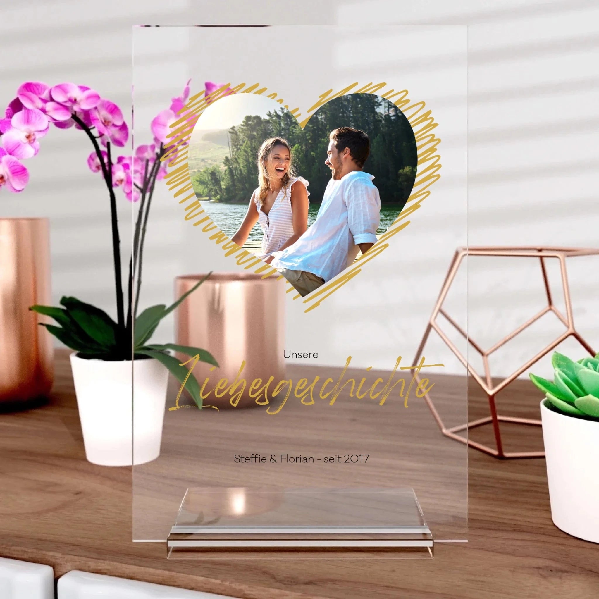 Valentinstag-Aufsteller aus Glas - Aufsteller von Schmidt Digitaldruck GmbH