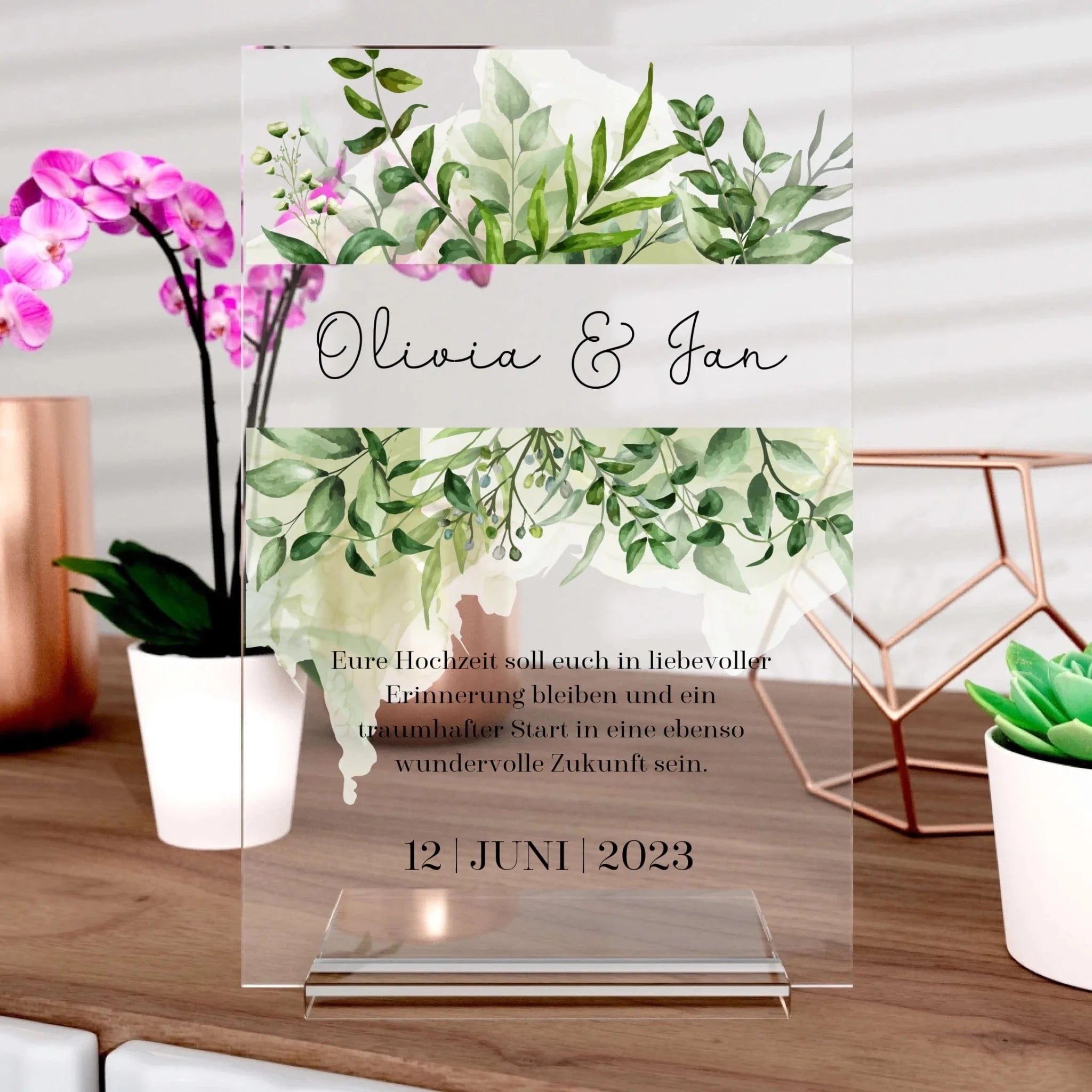 Wedding Memory aus Glas - Aufsteller von Schmidt Digitaldruck GmbH