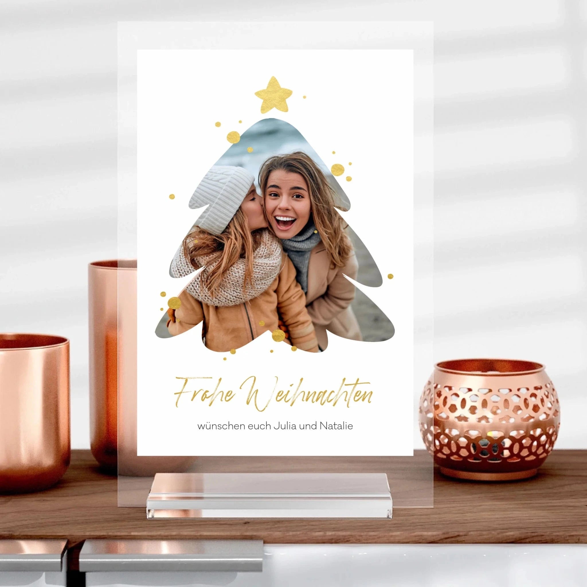 Weihnachts-Aufsteller aus Glas - Aufsteller von Schmidt Digitaldruck GmbH