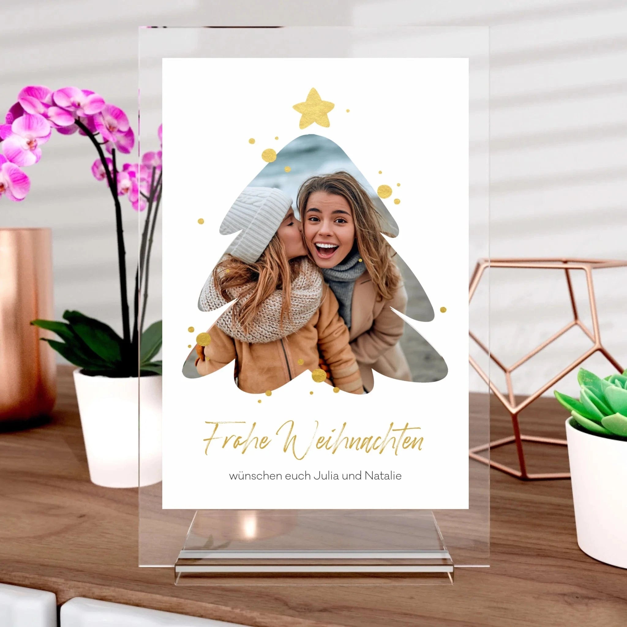 Weihnachts-Aufsteller aus Glas - Aufsteller von Schmidt Digitaldruck GmbH