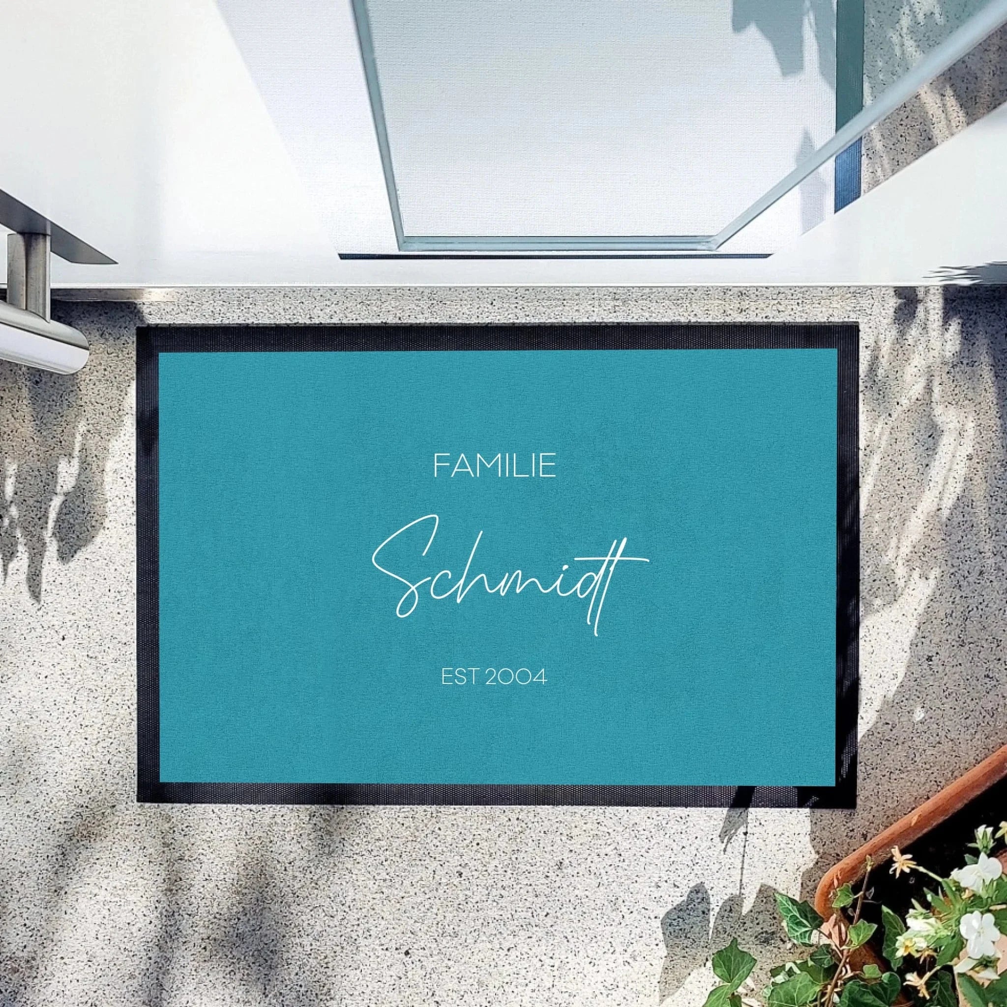 Fußmatte "Blumenornamente" - Fußmatte Fußmatte "Gummirand" / weiß / 60 x 40 cm von Schmidt Digitaldruck GmbH