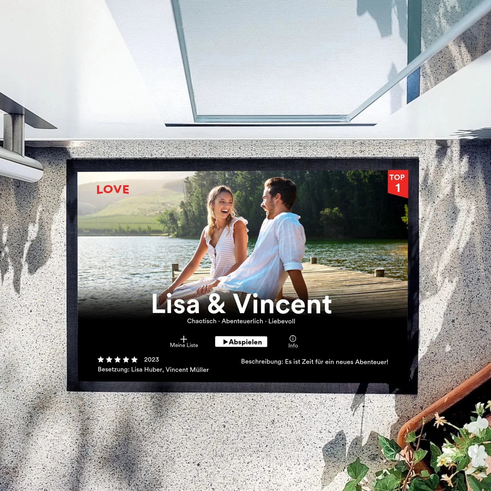 Fußmatte "Filmposter" - Fußmatte Fußmatte "Gummirand" / weiß / 60 x 40 cm von Schmidt Digitaldruck GmbH