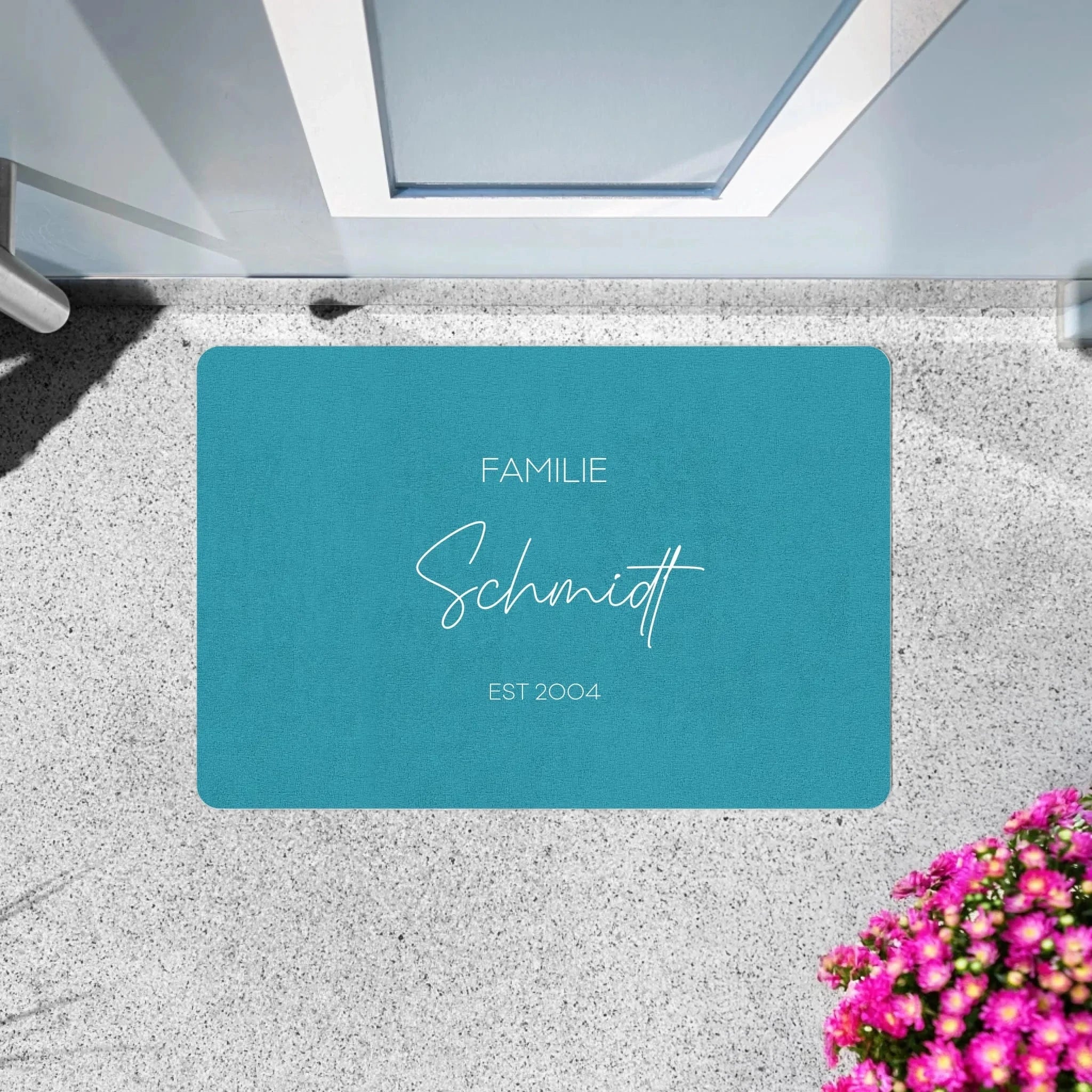 Fußmatte "Blumenornamente" - Fußmatte Fußmatte / weiß / 60 x 40 cm von Schmidt Digitaldruck GmbH