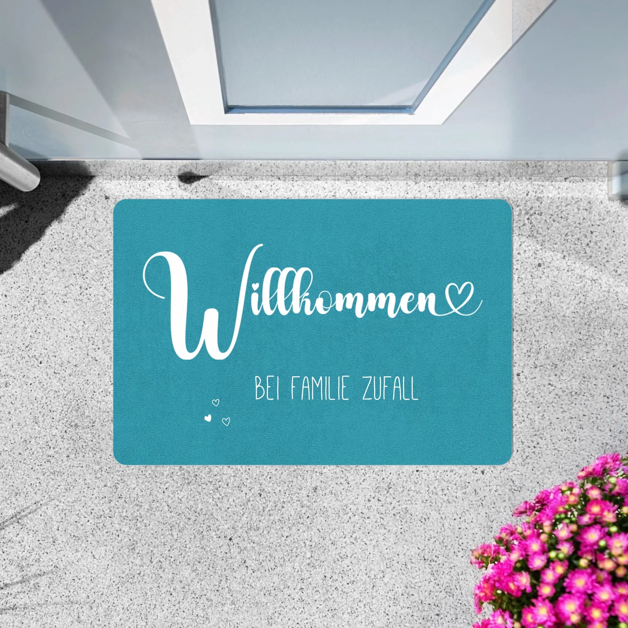 Fußmatte "Willkommen" - Fußmatte Fußmatte / weiß / 60 x 40 cm von Schmidt Digitaldruck GmbH