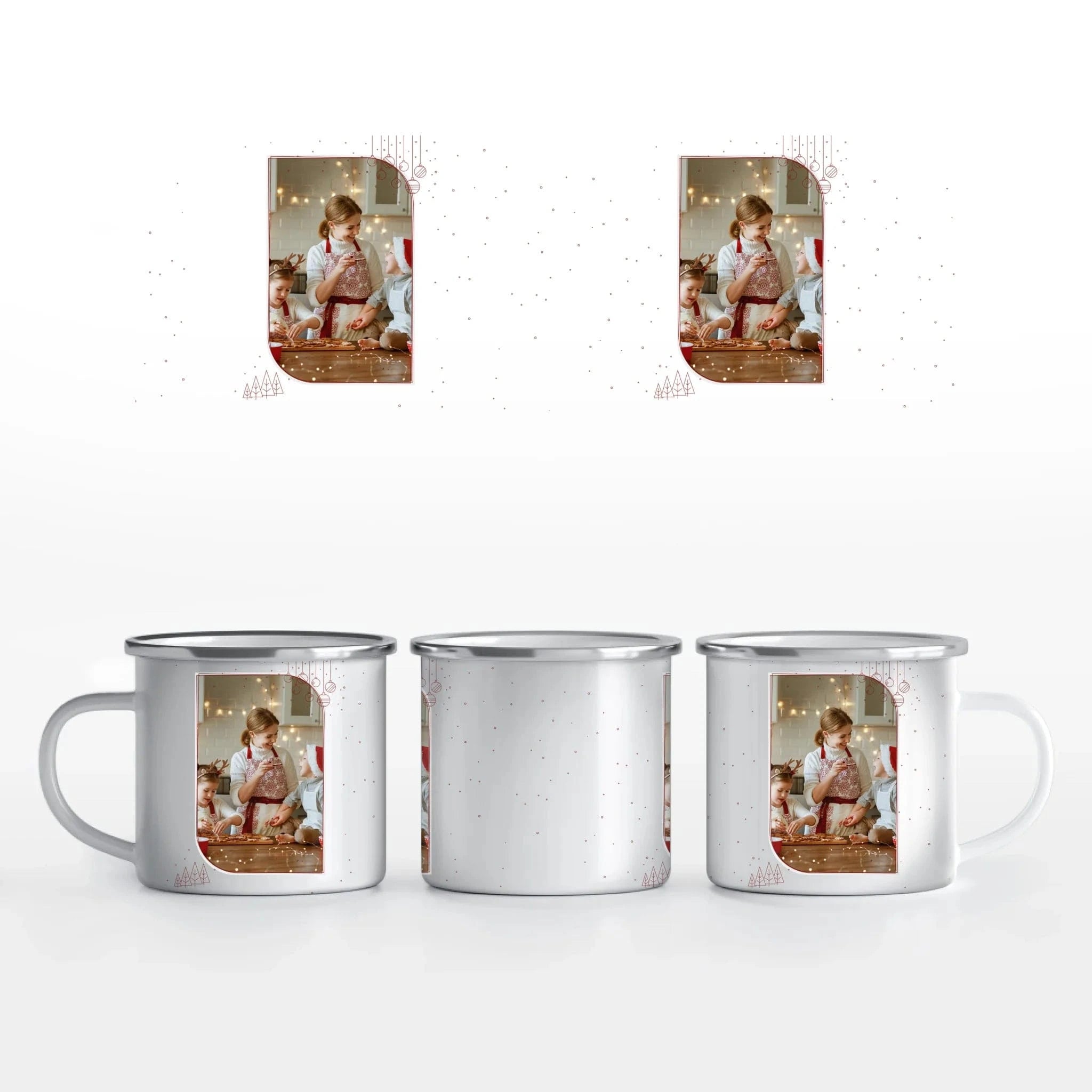Fototasse "Christmas" - Tasse Emaille-Tasse / Weiß / 375 ml von Schmidt Digitaldruck GmbH