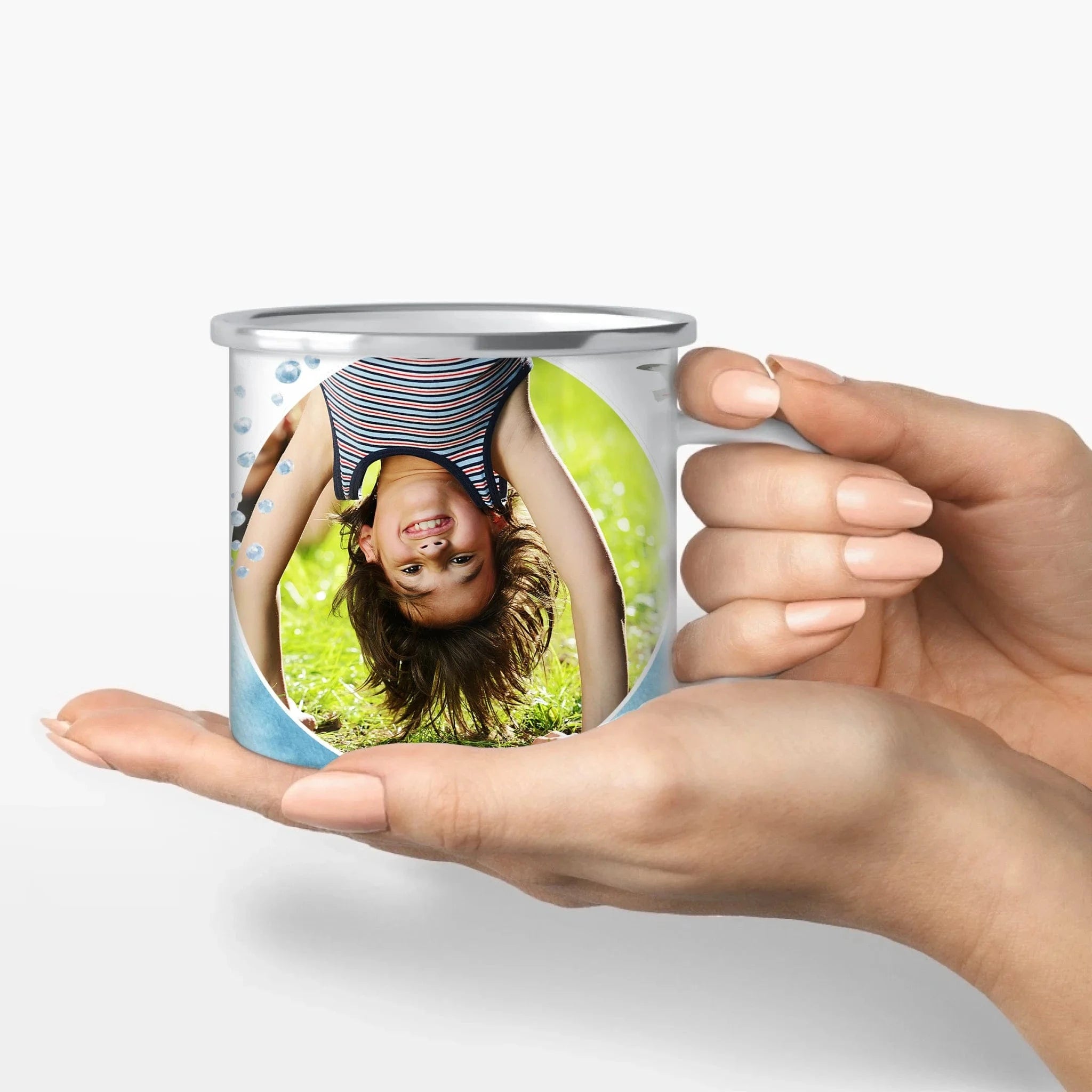 Motivtasse "Wasserwelt" - Tasse Emaille-Tasse / Weiß / 375 ml von Schmidt Digitaldruck GmbH