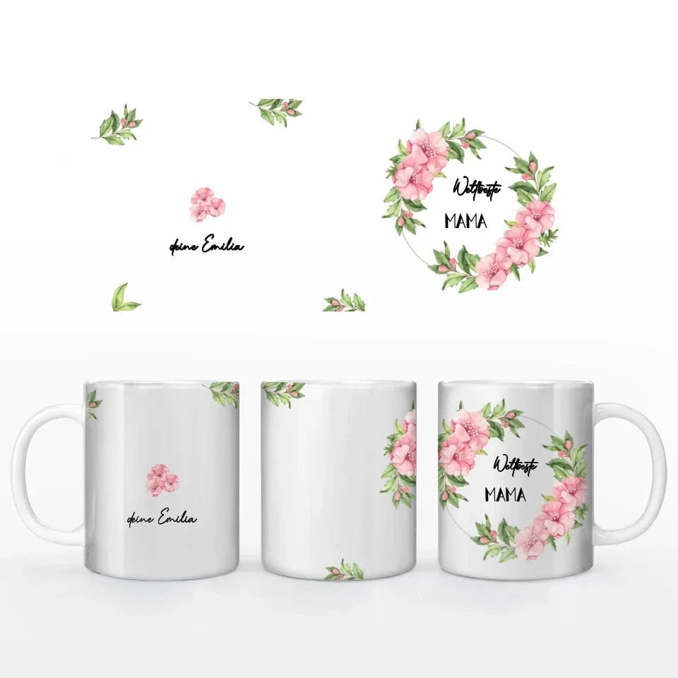 Motivtasse Muttertag "weltbeste Mama" - Tasse Keramik-Tasse / Weiß / 330 ml von Schmidt Digitaldruck GmbH