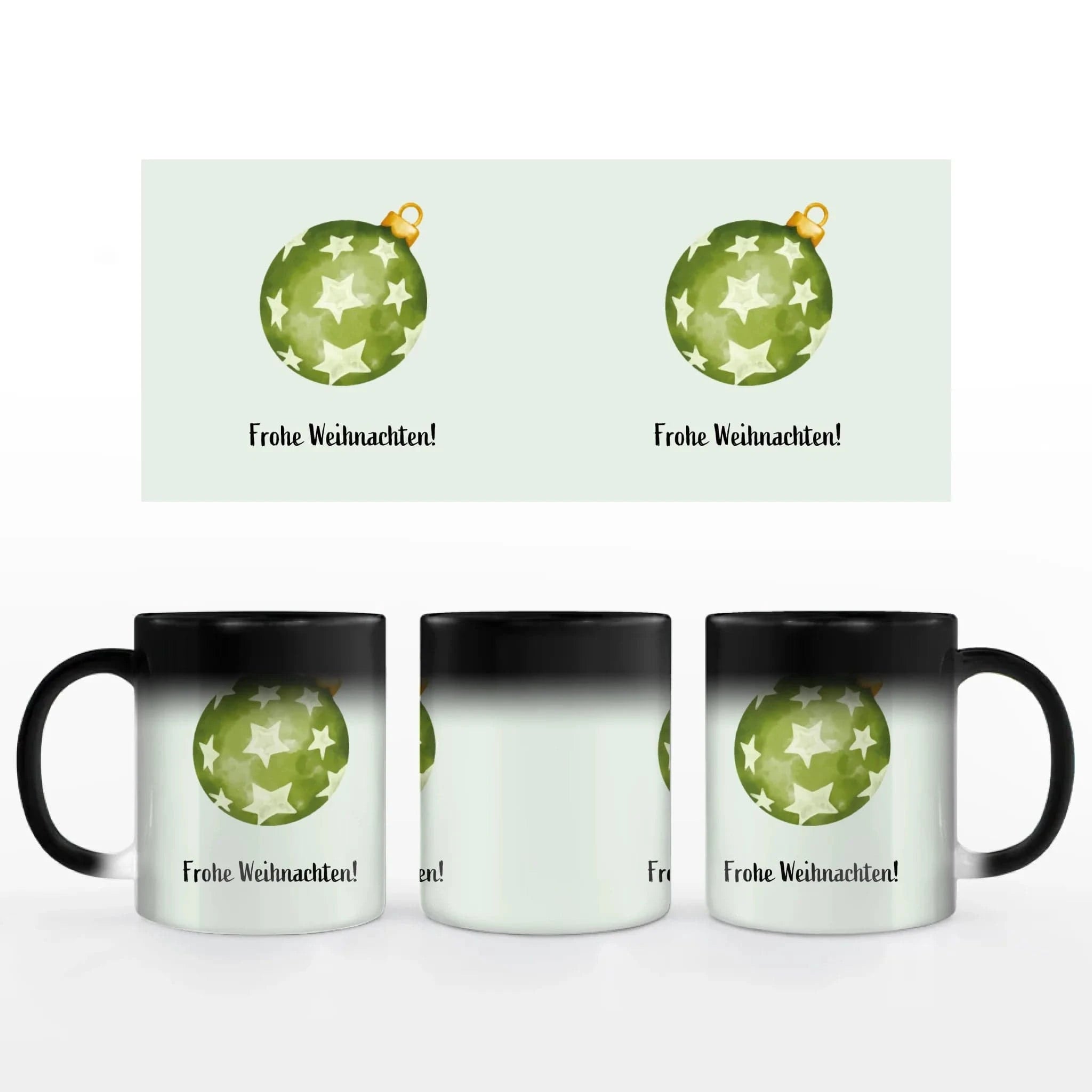 Motivtasse "Christbaumkugel" - Tasse Keramik-Zaubertasse / Schwarz / 330 ml von Schmidt Digitaldruck GmbH