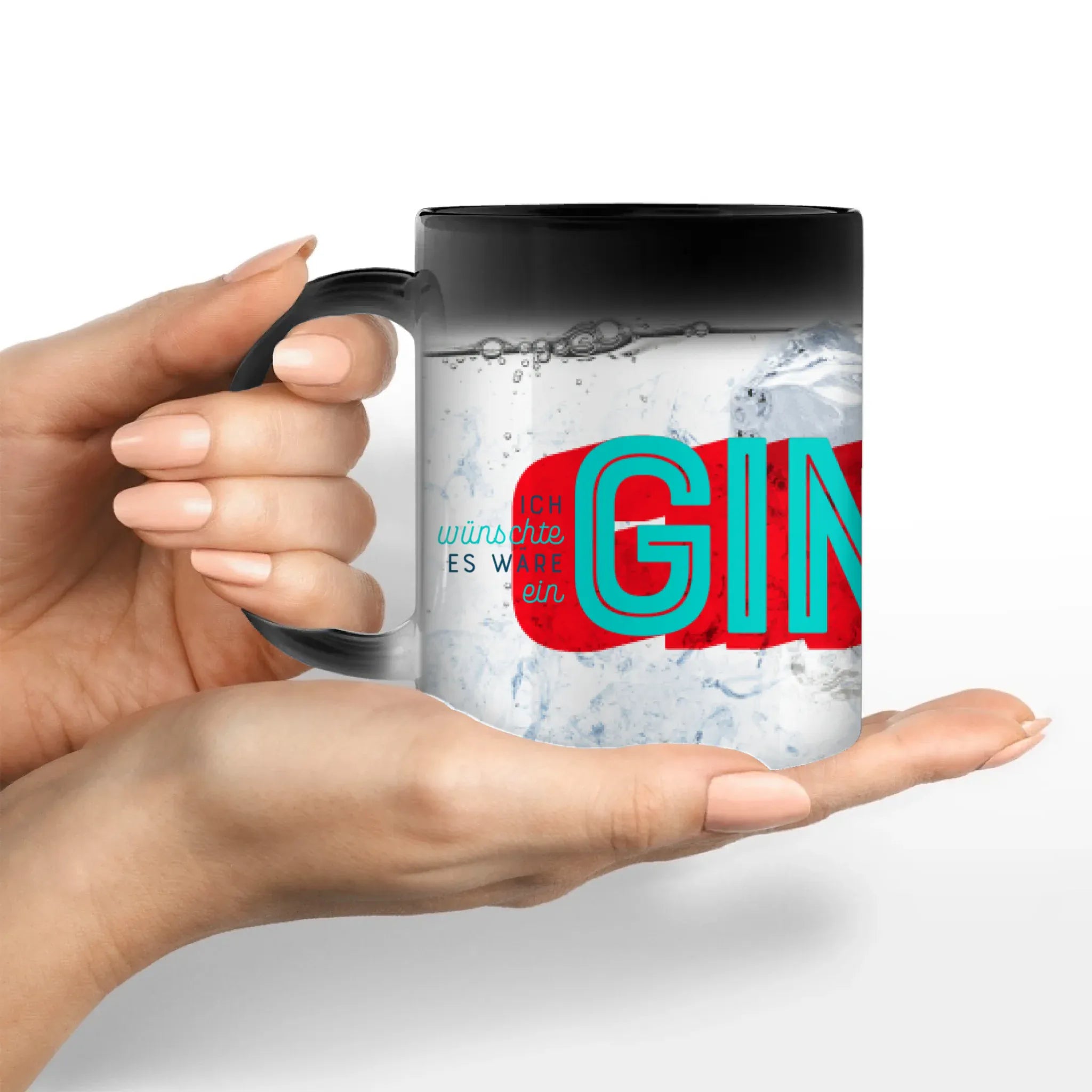 Motivtasse "GIN-Tonic" - Tasse Keramik-Zaubertasse / Schwarz / 330 ml von Schmidt Digitaldruck GmbH
