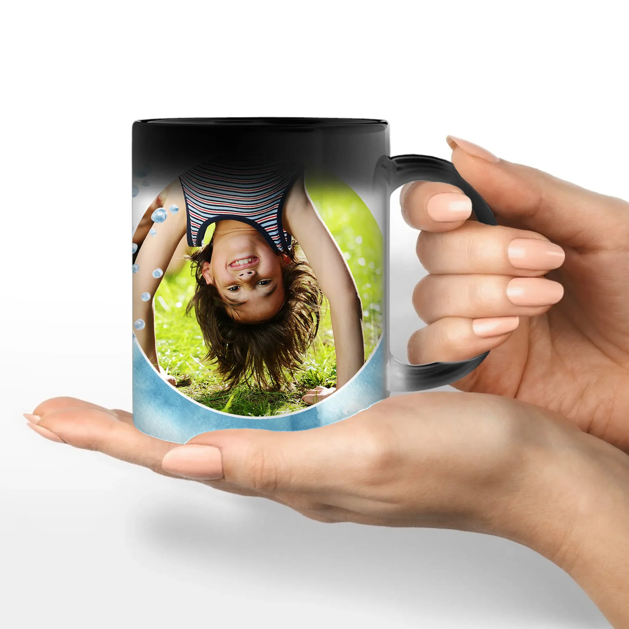 Motivtasse "Wasserwelt" - Tasse Keramik-Zaubertasse / Schwarz / 330 ml von Schmidt Digitaldruck GmbH