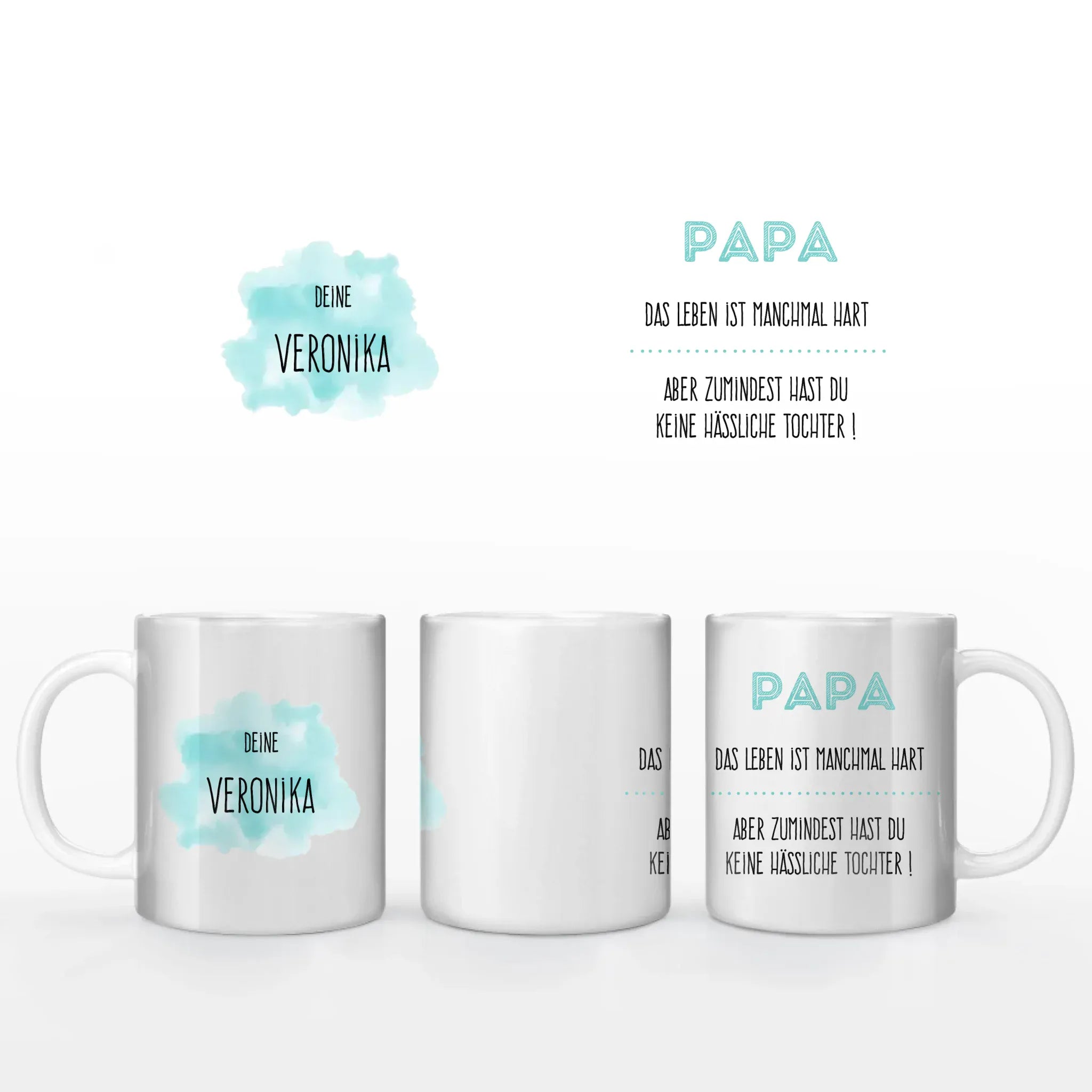 Motivtasse Vatertag "hübsche Tochter" - Tasse von Schmidt Digitaldruck GmbH