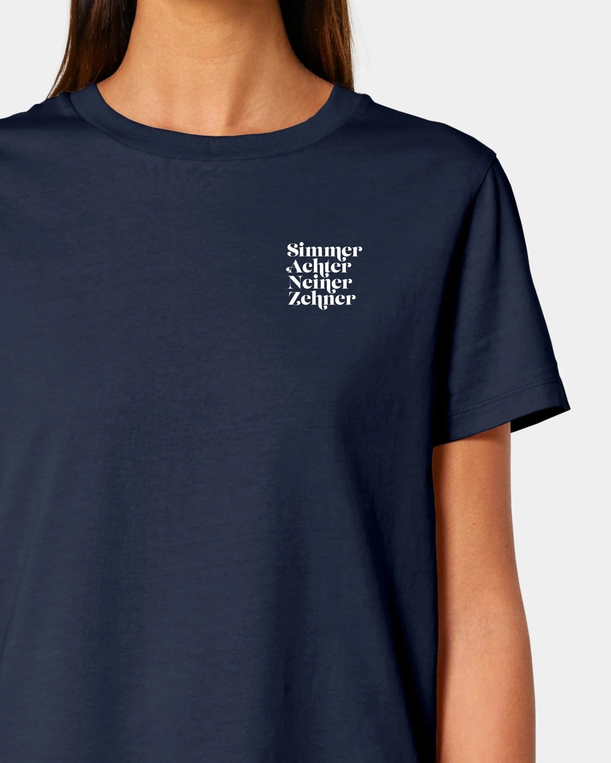 Personalisiertes T-Shirt "Spielkarten" - Textil Damen / French Navy / XS von Schmidt Digitaldruck GmbH