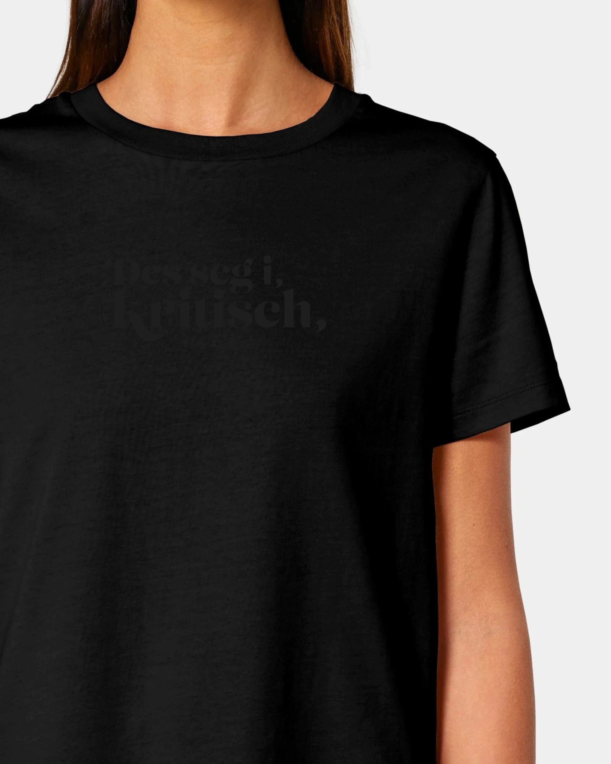 Personalisiertes T-Shirt "Watten - Des seg i kritisch" - Textil Damen / Schwarz / XS von Schmidt Digitaldruck GmbH