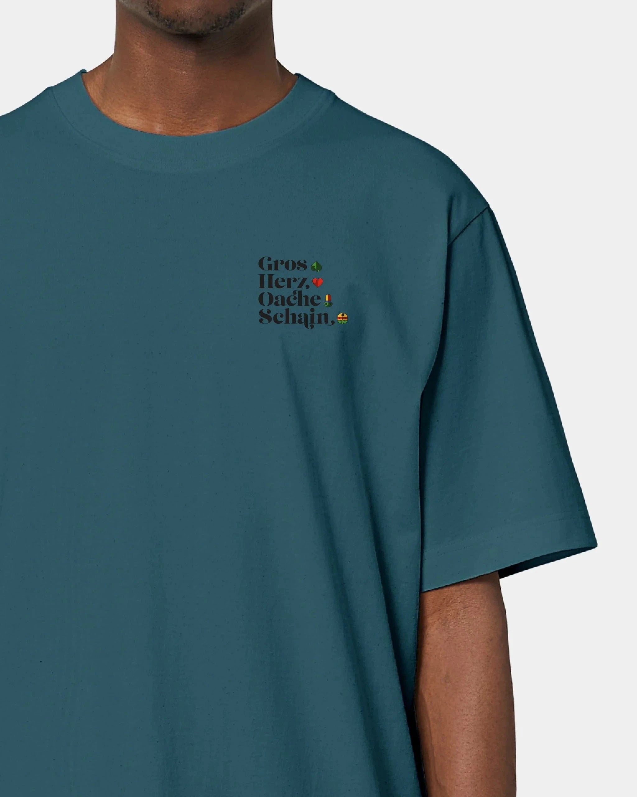 Personalisiertes T-Shirt "Watten - Kartenfarben" - Textil Oversized / Stargazer / XXS von Schmidt Digitaldruck GmbH
