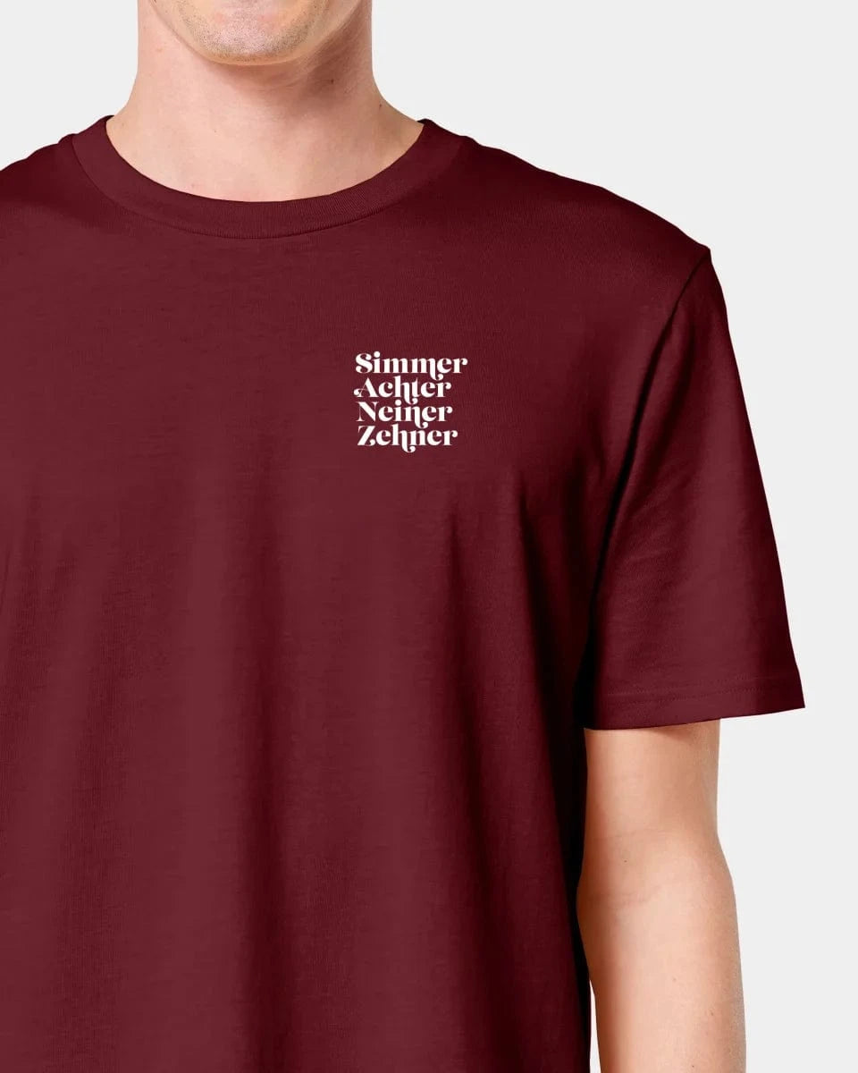 Personalisiertes T-Shirt "Spielkarten" - Textil Unisex / Burgundy / M von Schmidt Digitaldruck GmbH